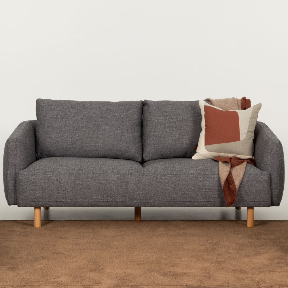 Tessa 3 Seater Sofa, Charcoal