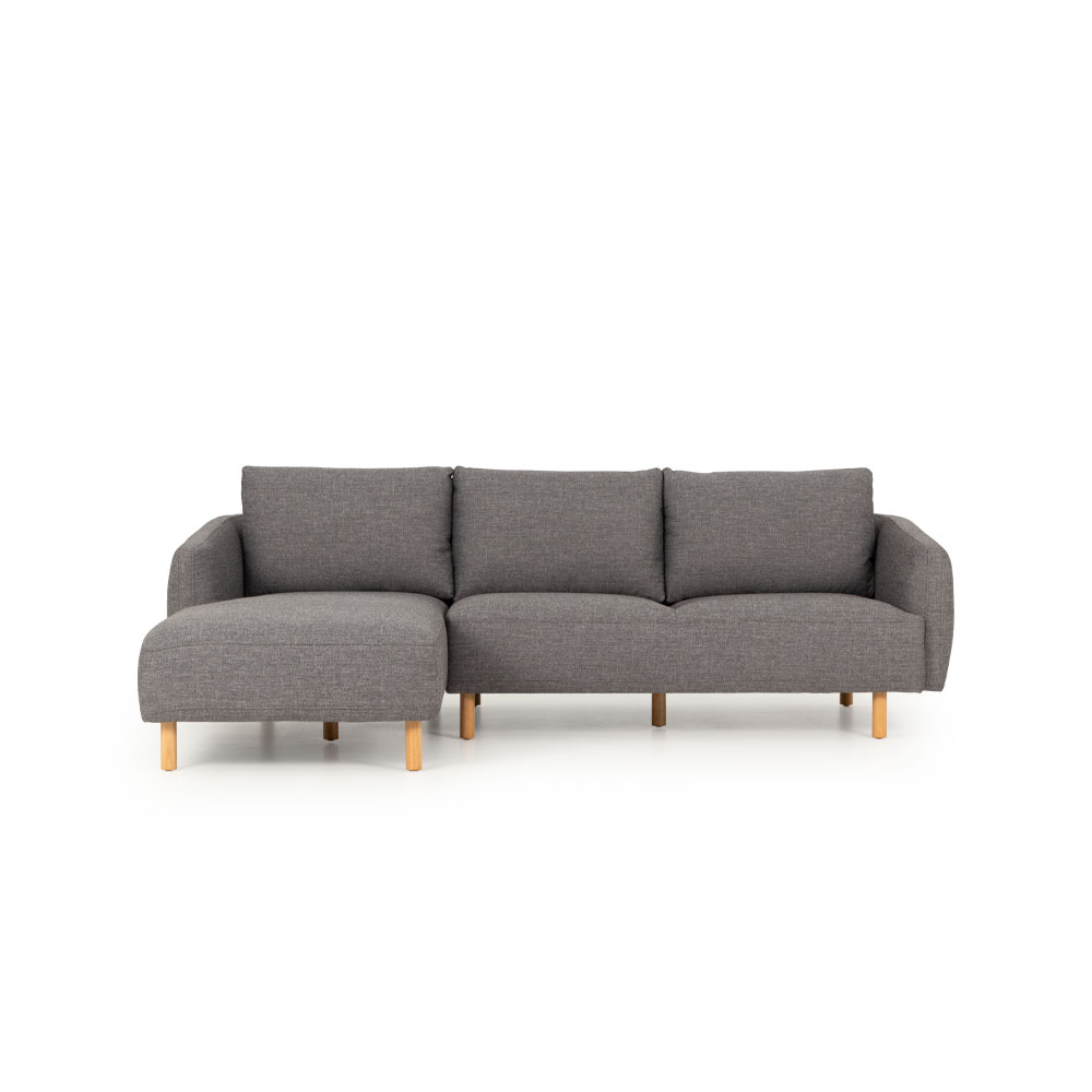 Tessa Left Hand Facing Chaise Sofa, Charcoal