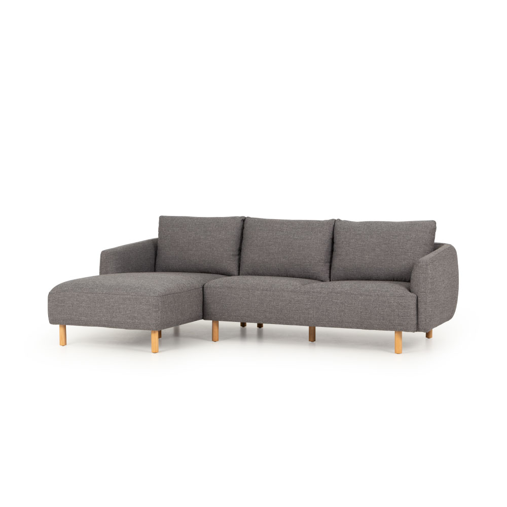Tessa Left Hand Facing Chaise Sofa, Charcoal
