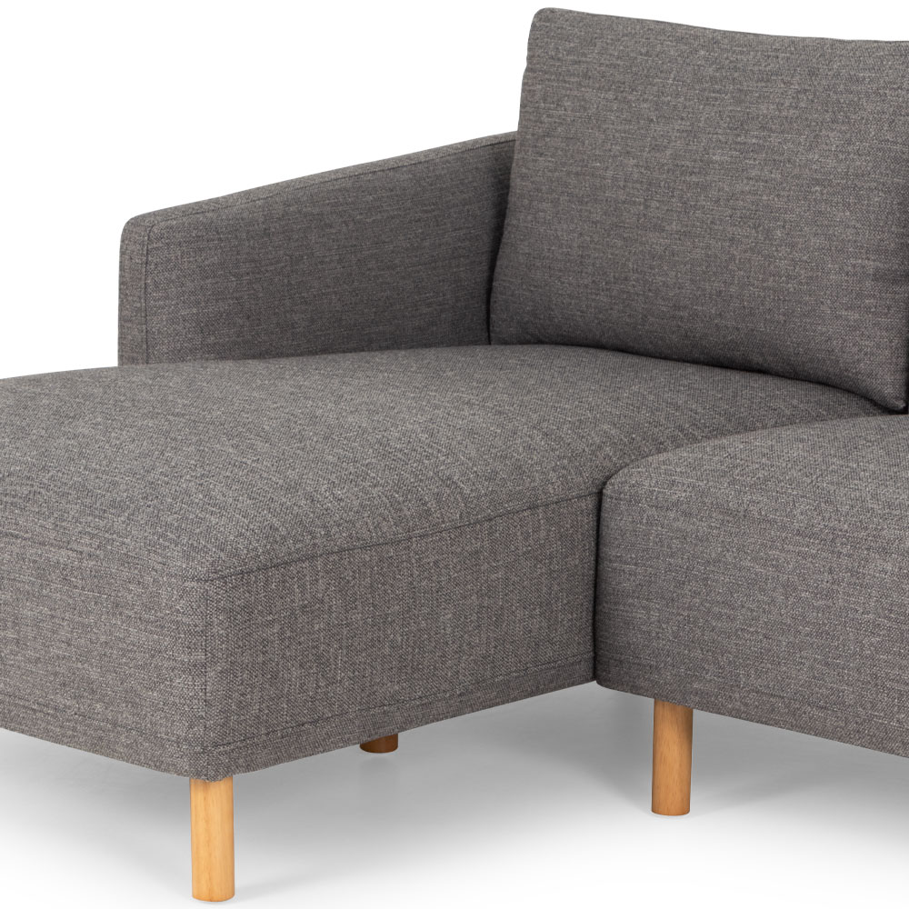 Tessa Left Hand Facing Chaise Sofa, Charcoal