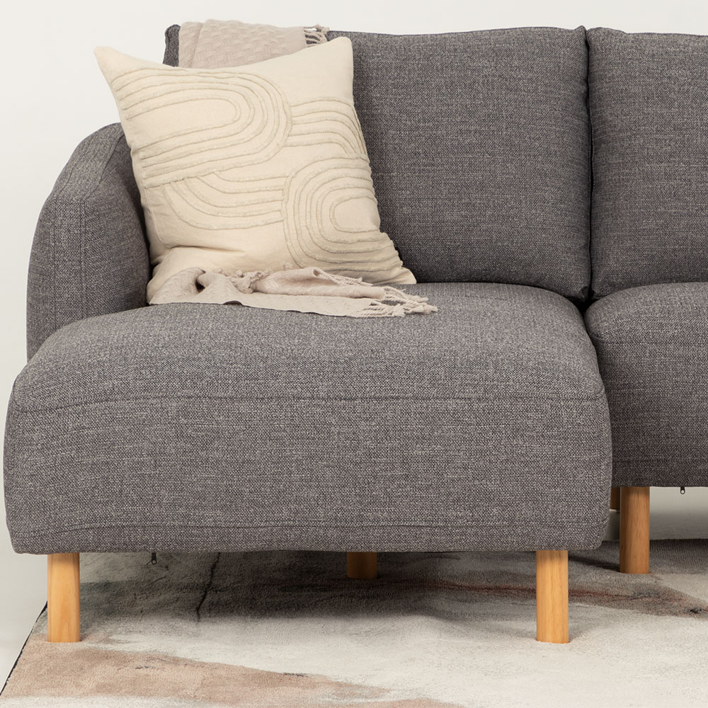 Tessa Left Hand Facing Chaise Sofa, Charcoal