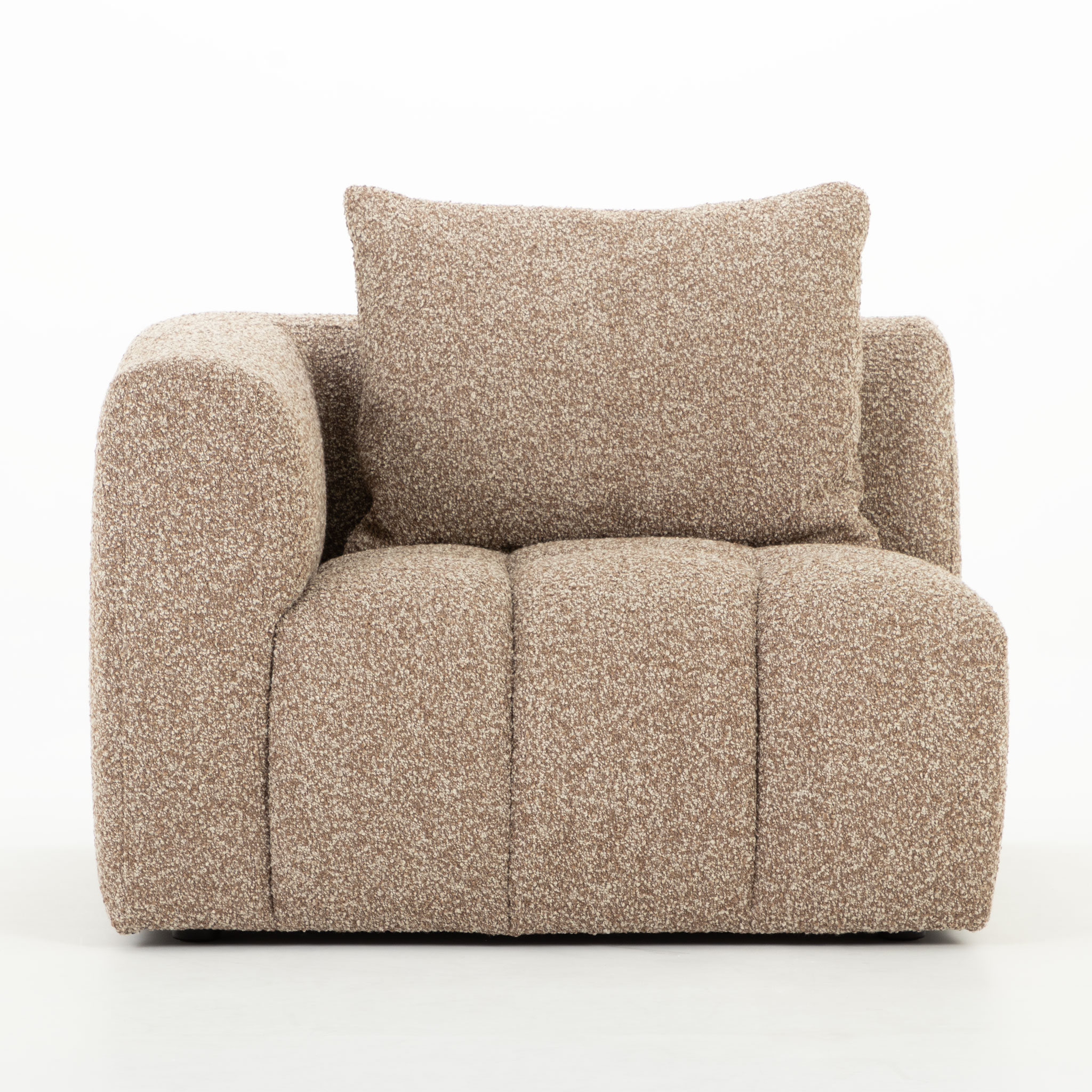 Ikon Modular 1.5 Seater Left Hand Facing Sofa, Brown