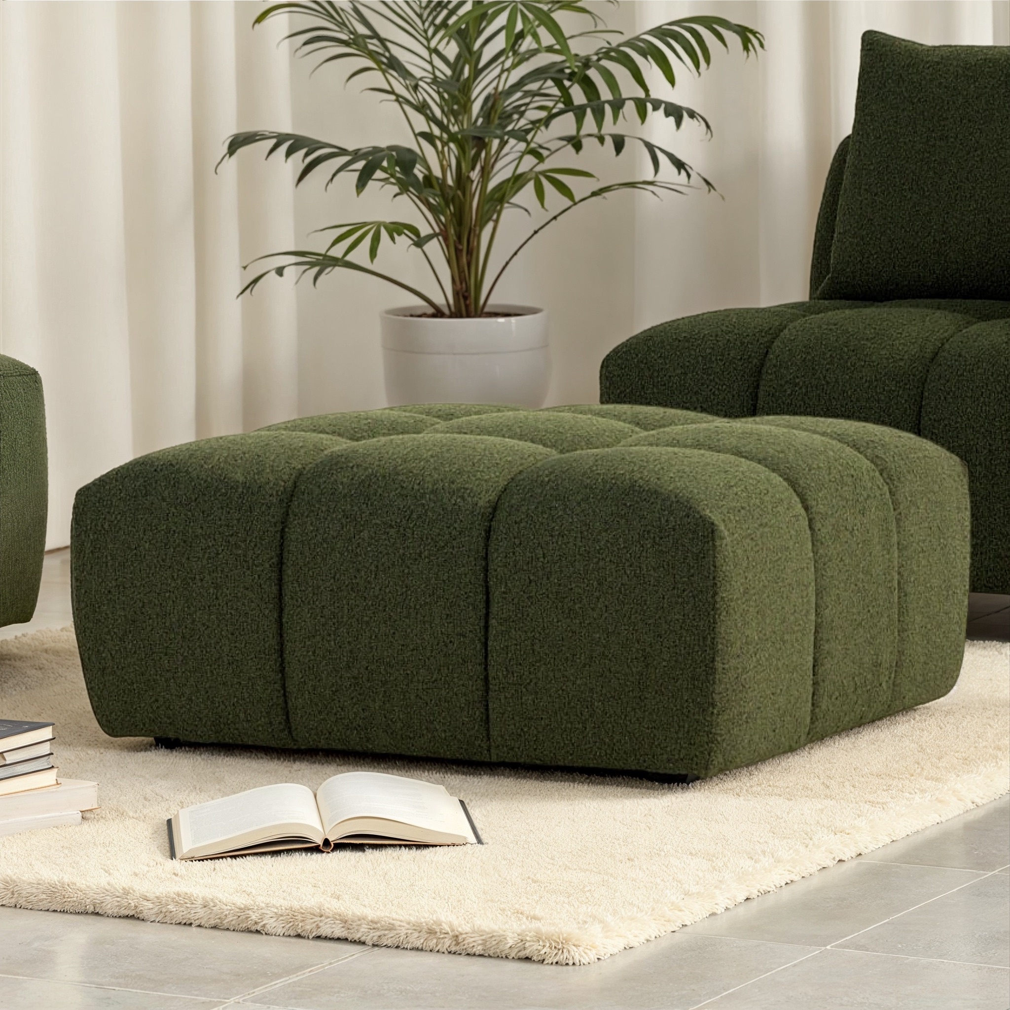 Ikon Modular Ottoman, Green