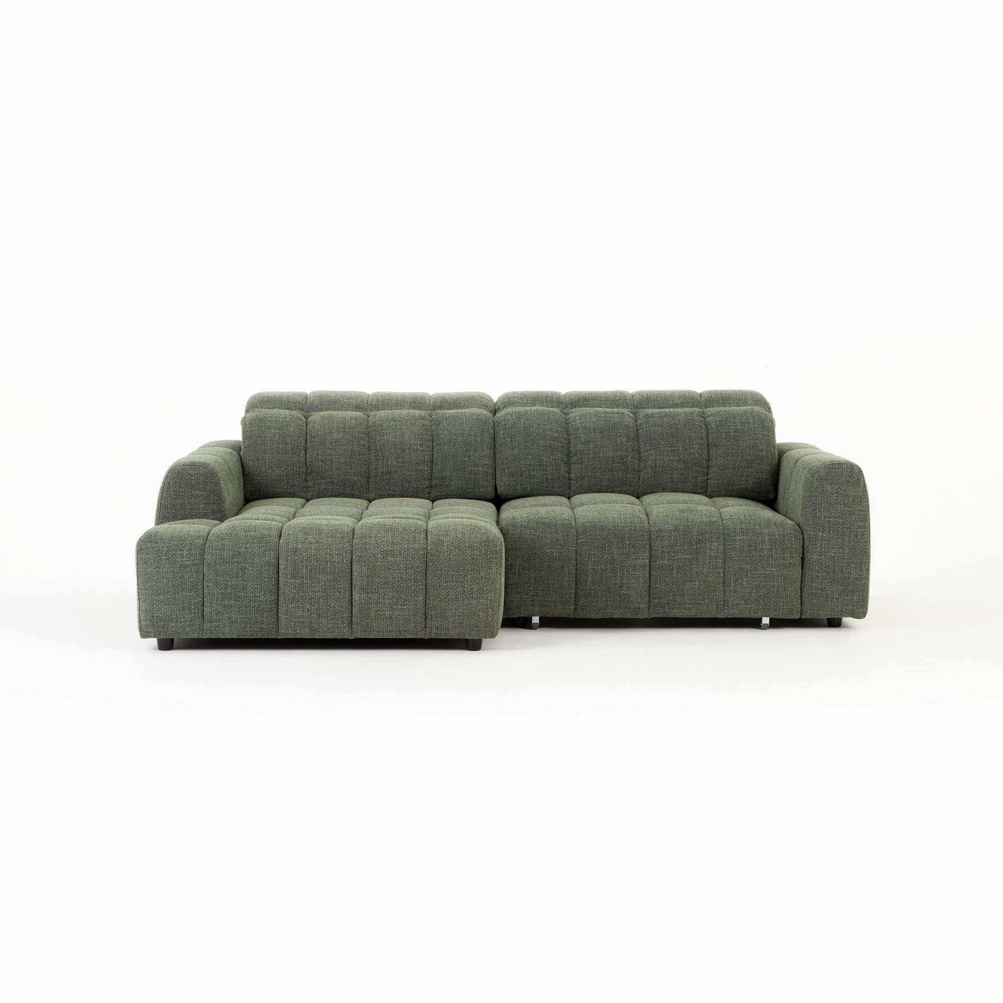 Verity Left Hand Facing Chaise Sofa, Green