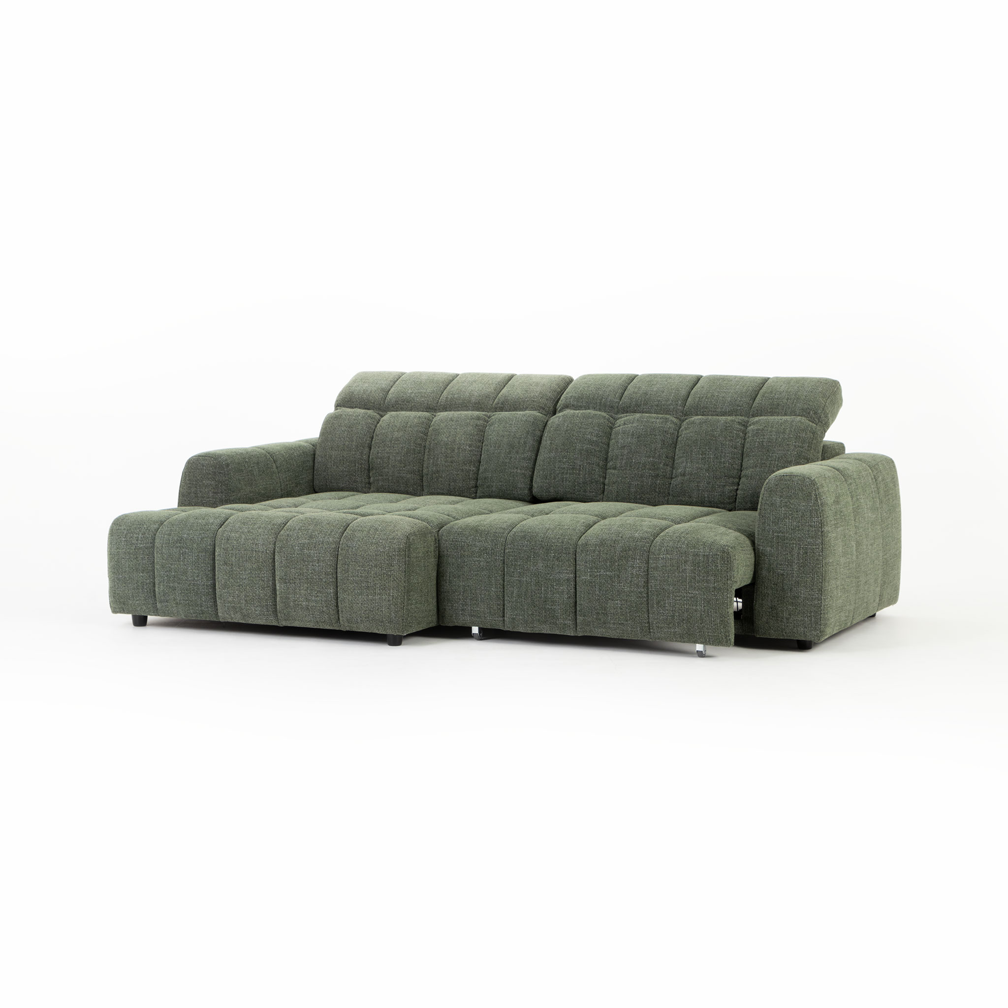 Verity Left Hand Facing Chaise Sofa, Green