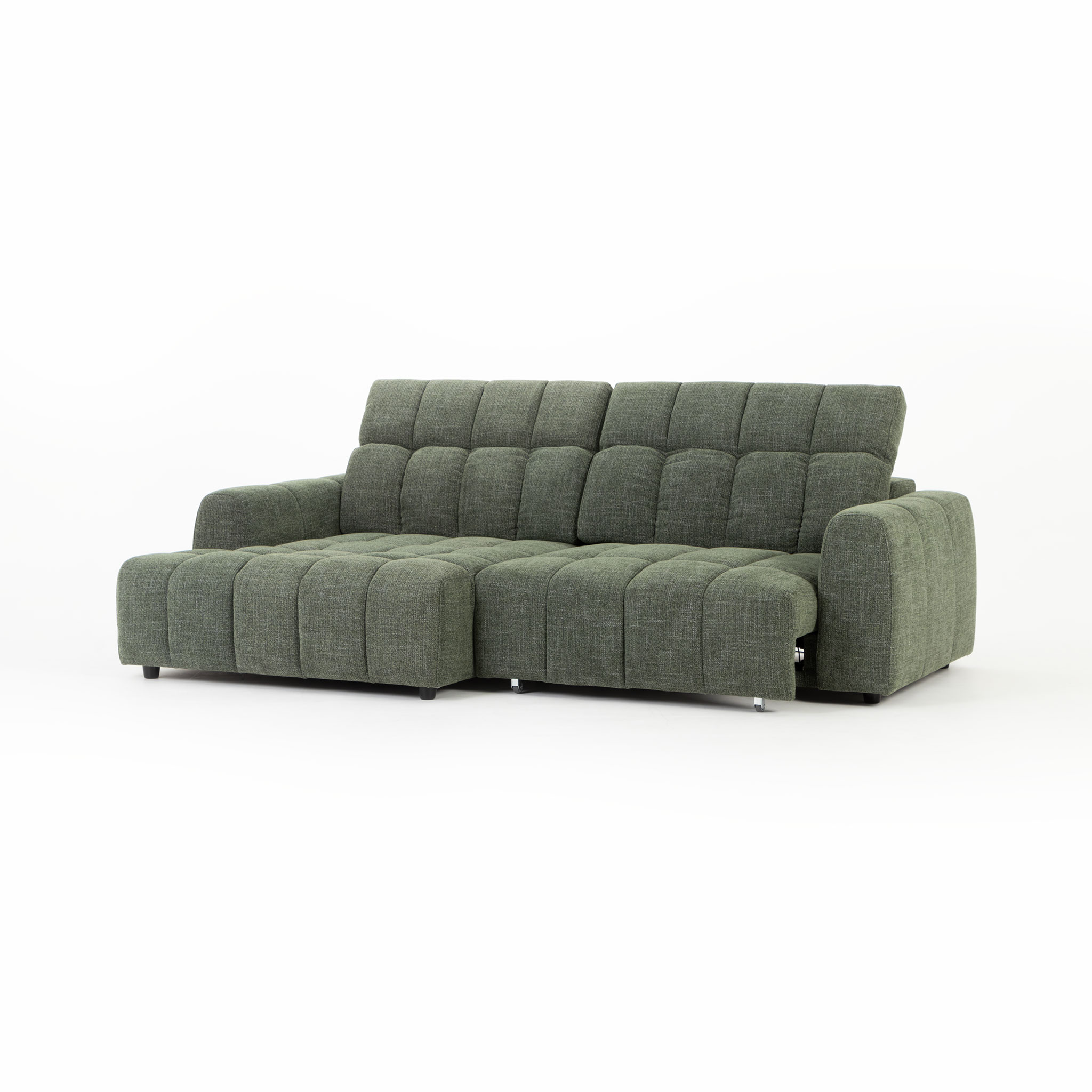 Verity Left Hand Facing Chaise Sofa, Green