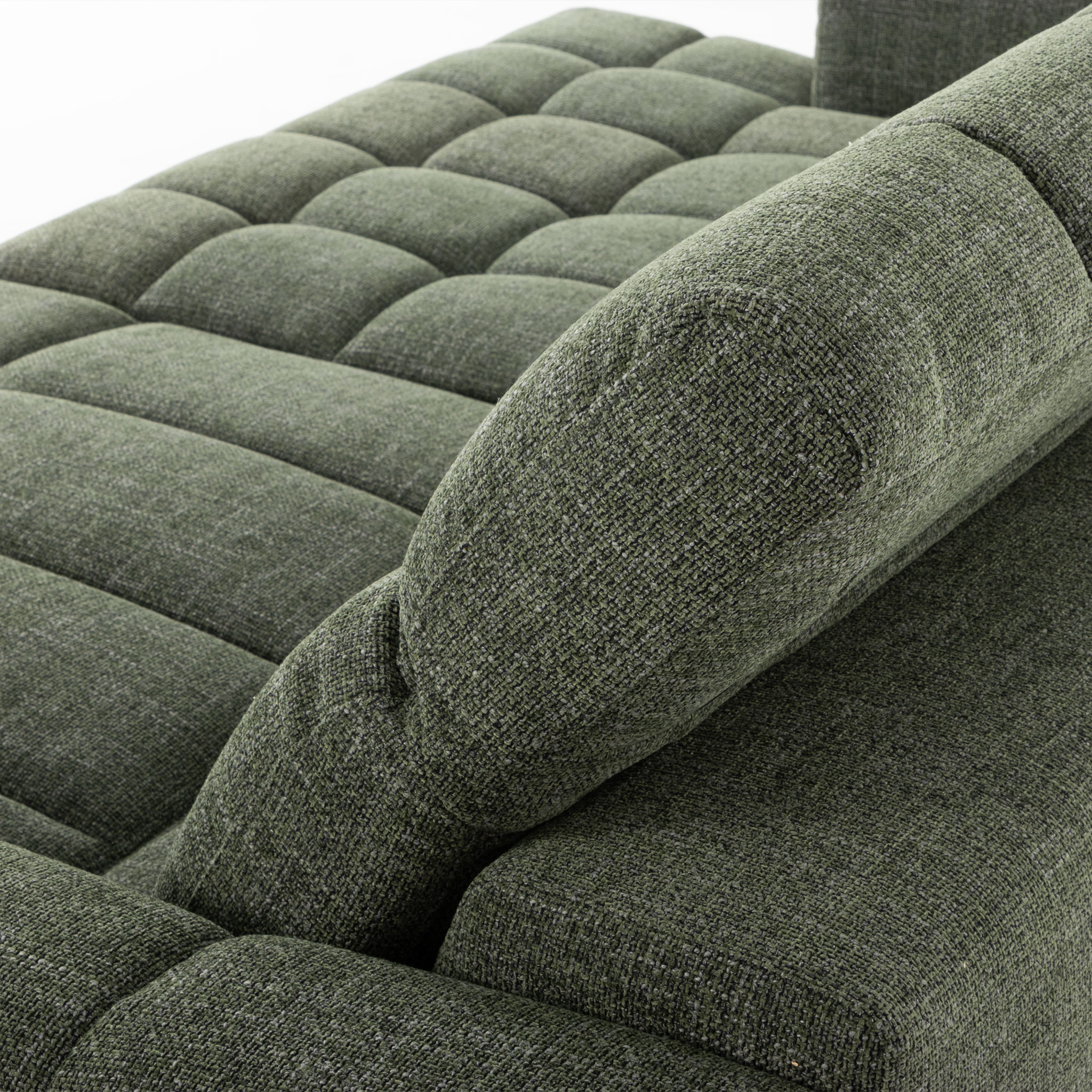 Verity Left Hand Facing Chaise Sofa, Green