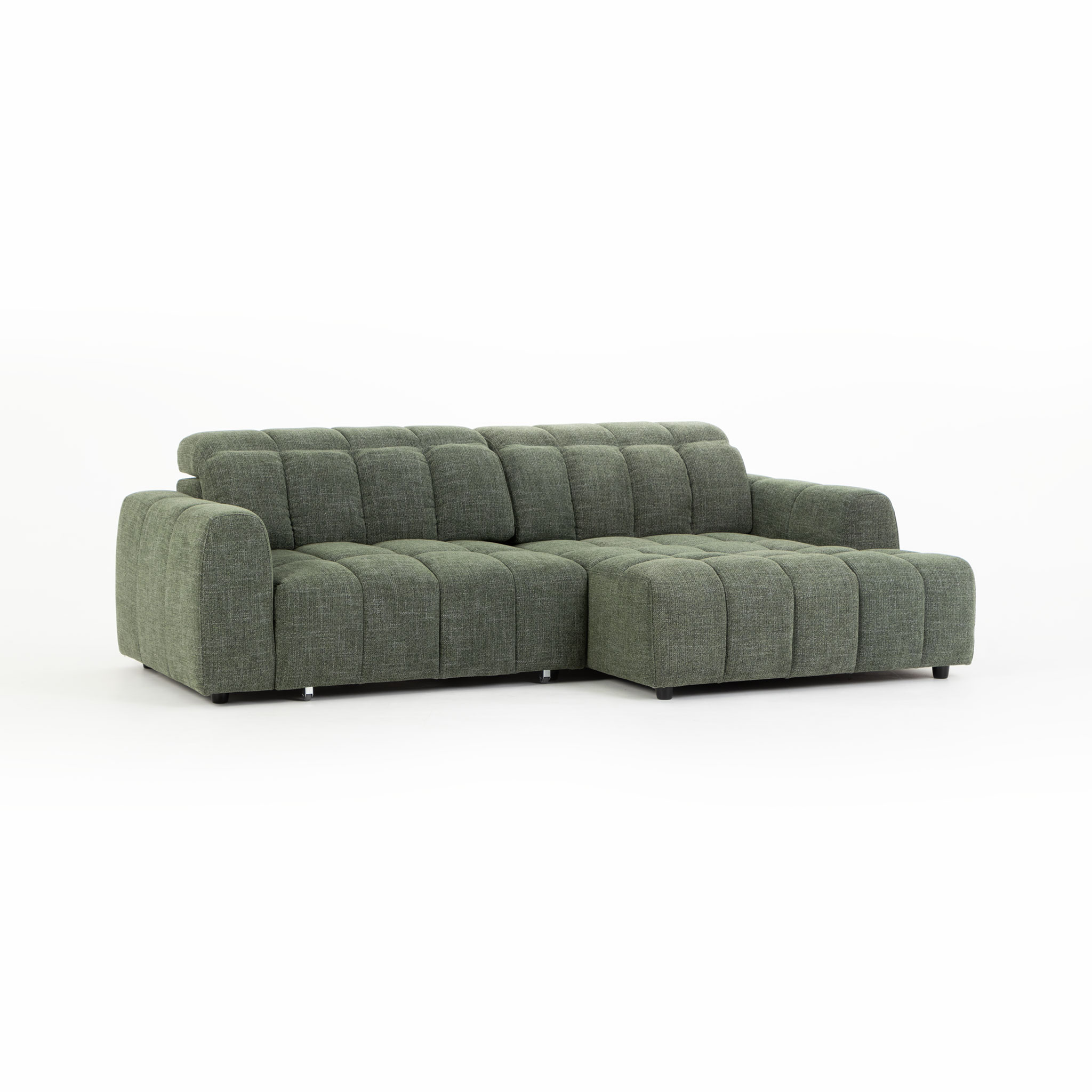 Verity Right Hand Facing Chaise Sofa, Green