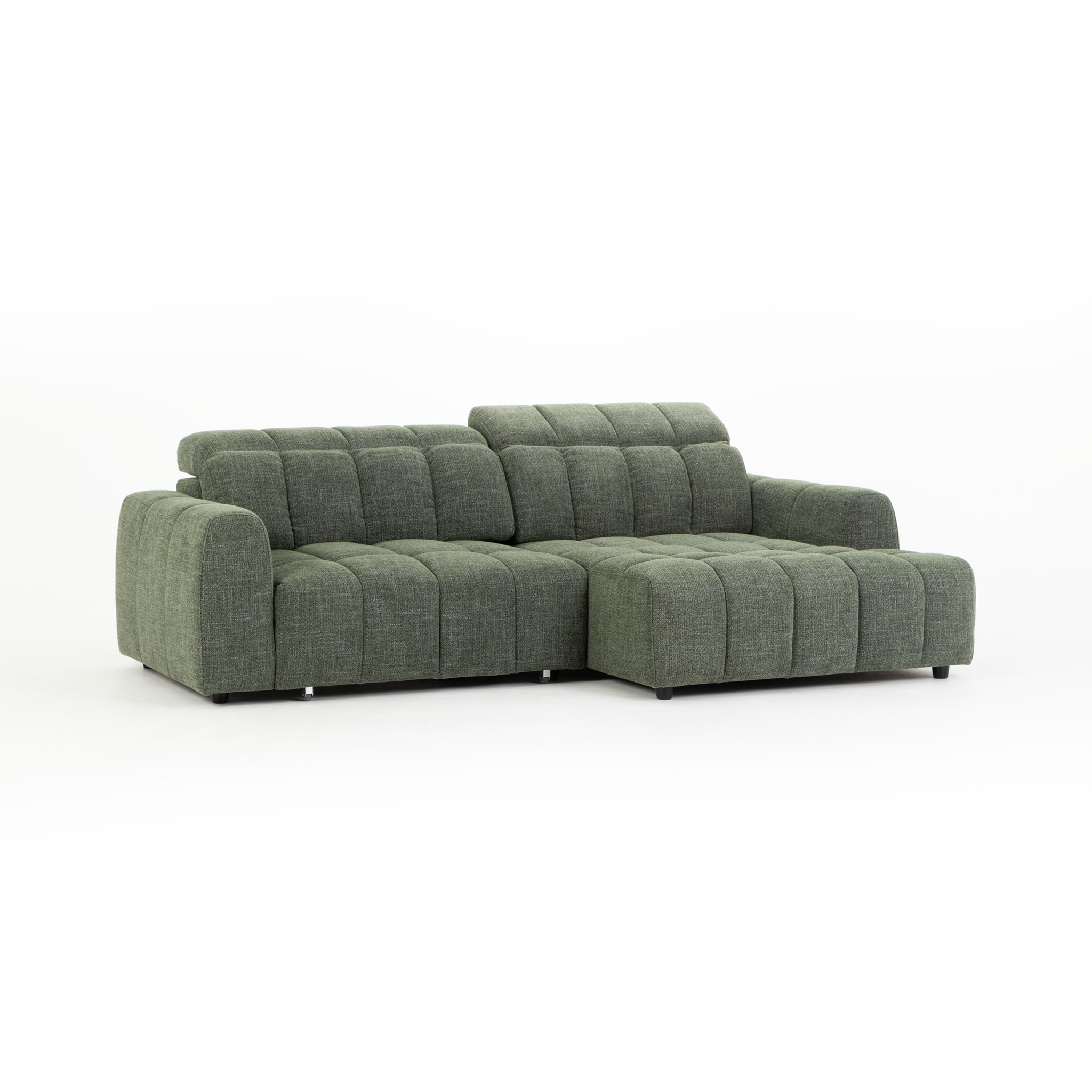 Verity Right Hand Facing Chaise Sofa, Green