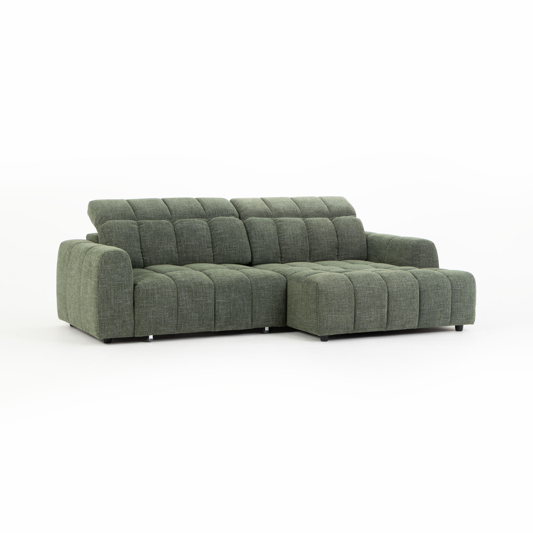 Verity Right Hand Facing Chaise Sofa, Green