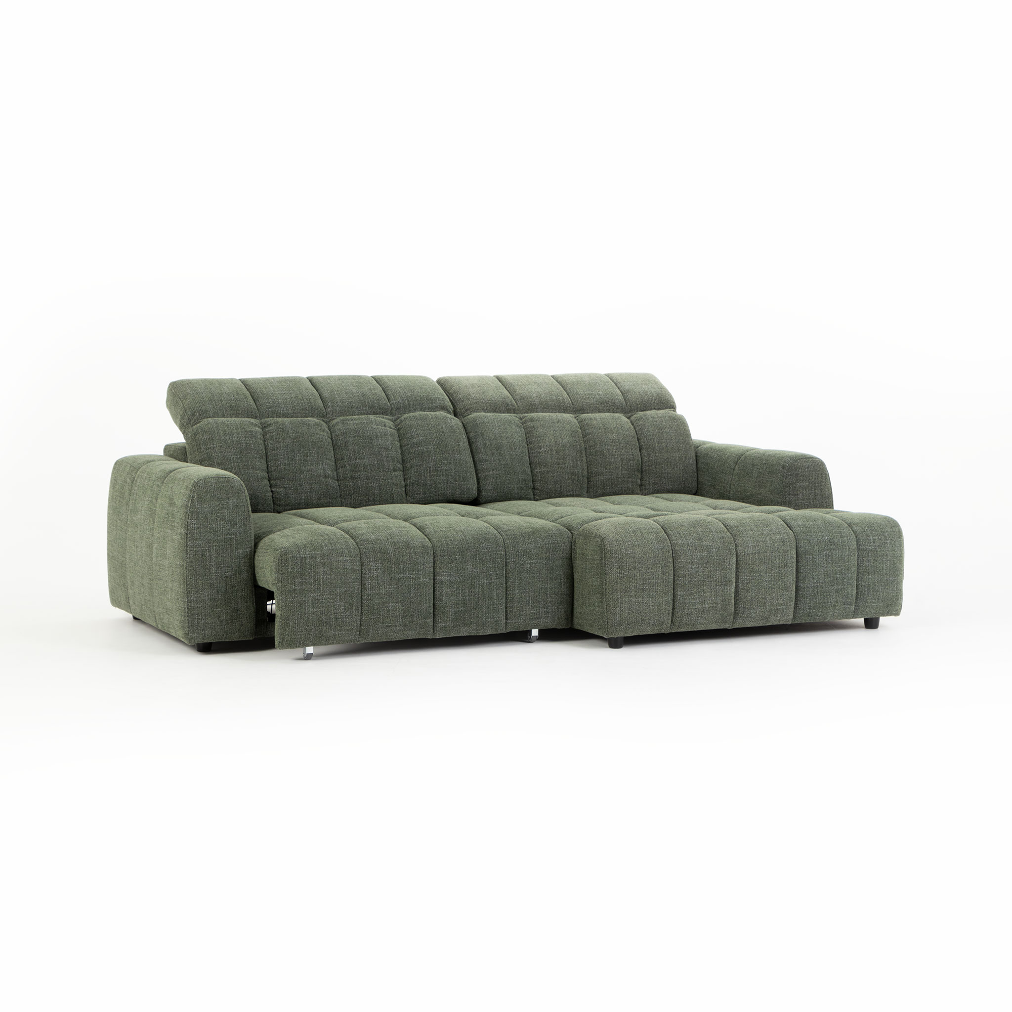 Verity Right Hand Facing Chaise Sofa, Green