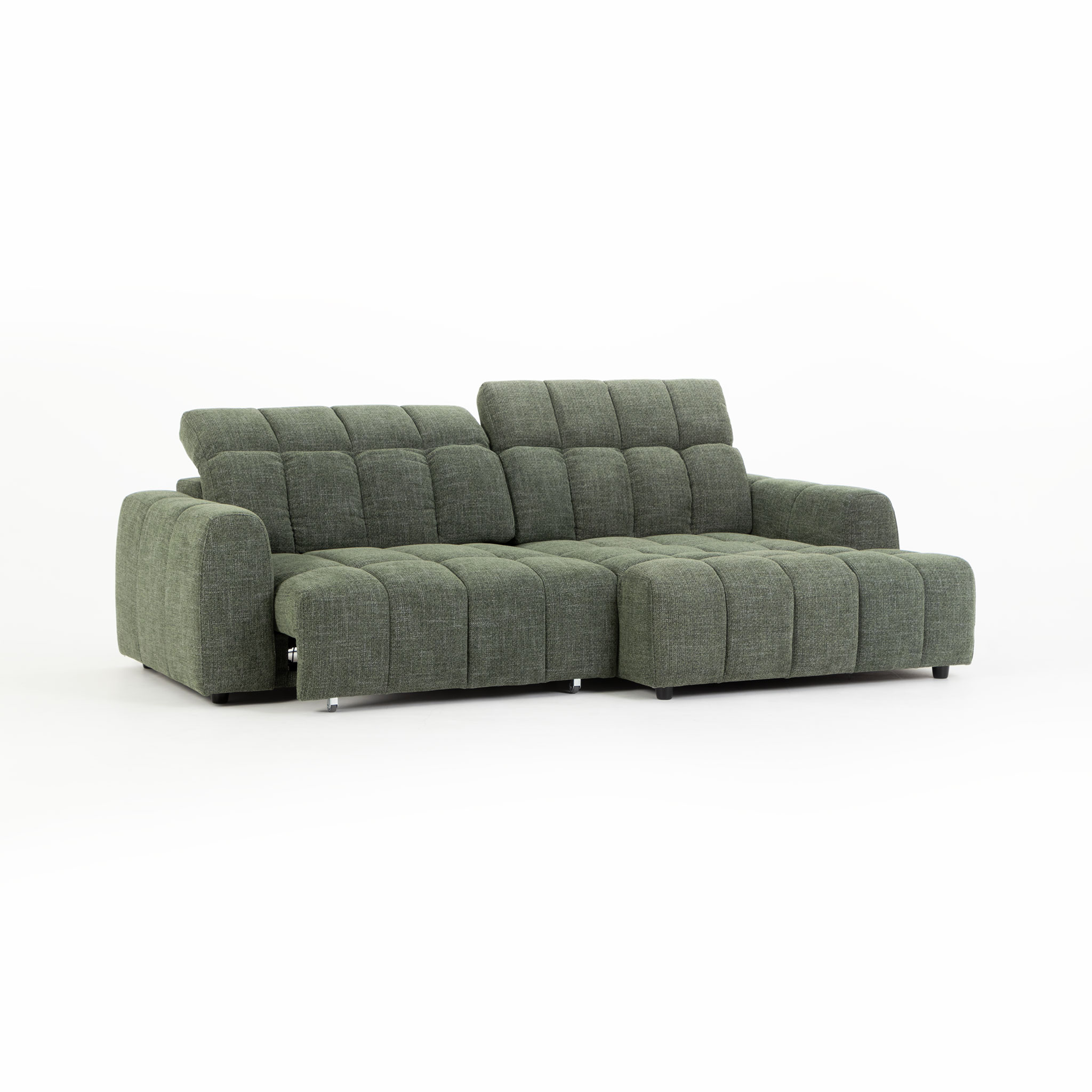 Verity Right Hand Facing Chaise Sofa, Green