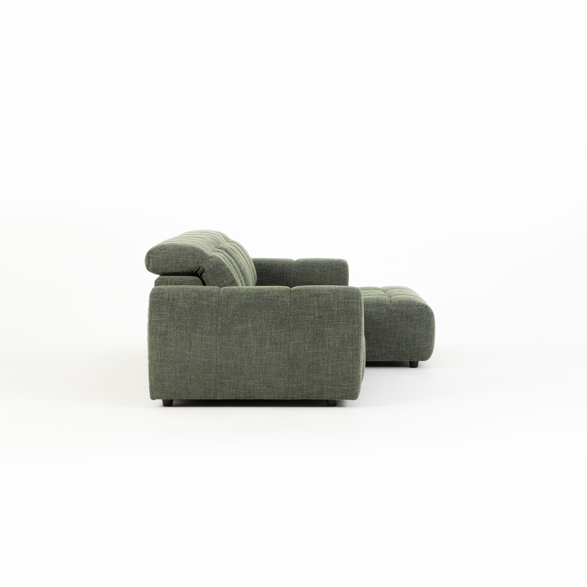 Verity Right Hand Facing Chaise Sofa, Green