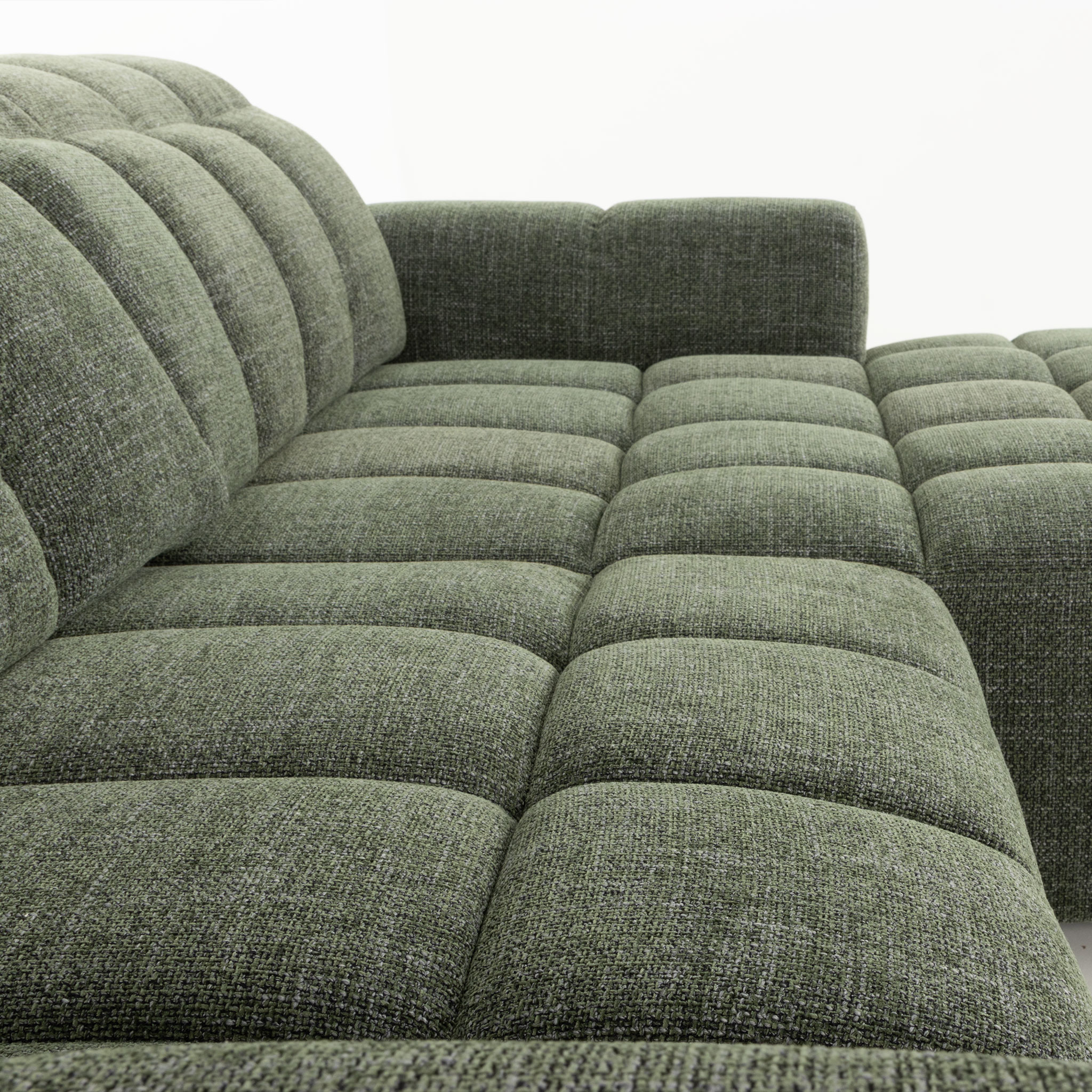 Verity Right Hand Facing Chaise Sofa, Green