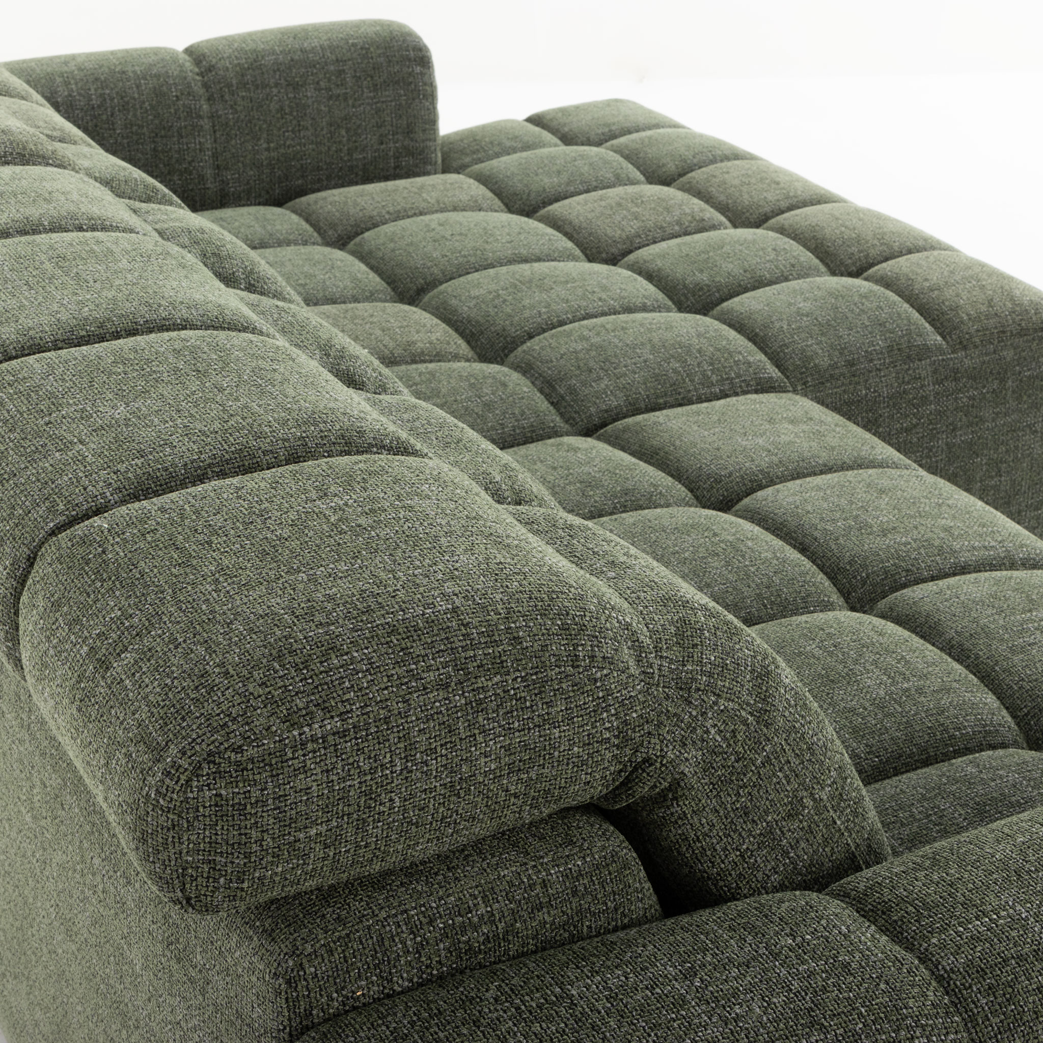Verity Right Hand Facing Chaise Sofa, Green