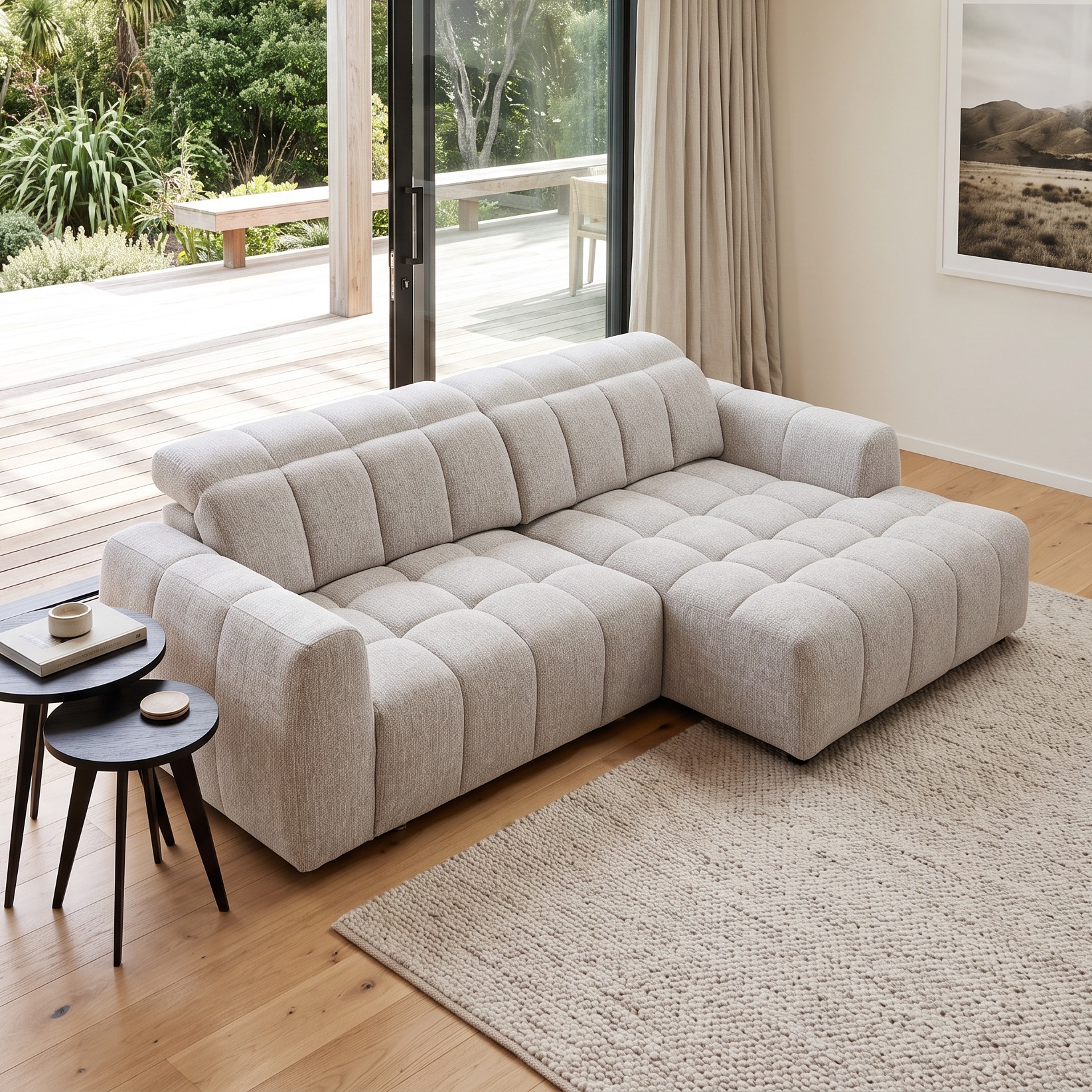 Verity Right Hand Facing Chaise Sofa, Grey
