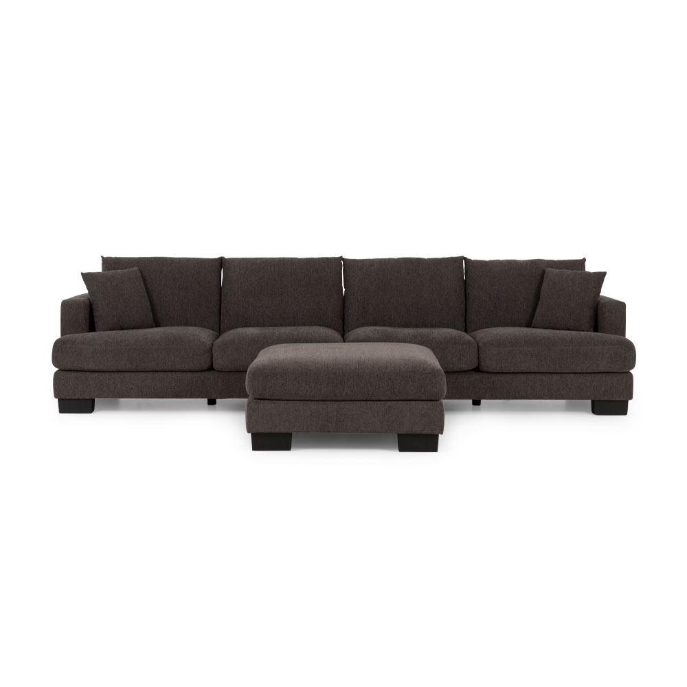 Grayson Modular 5 Seater Sofa, Charcoal