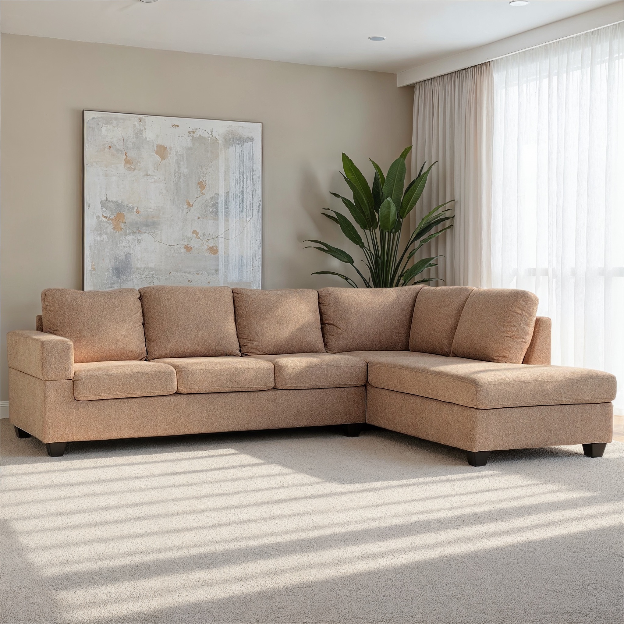 Chester Chaise Sofa, Beige