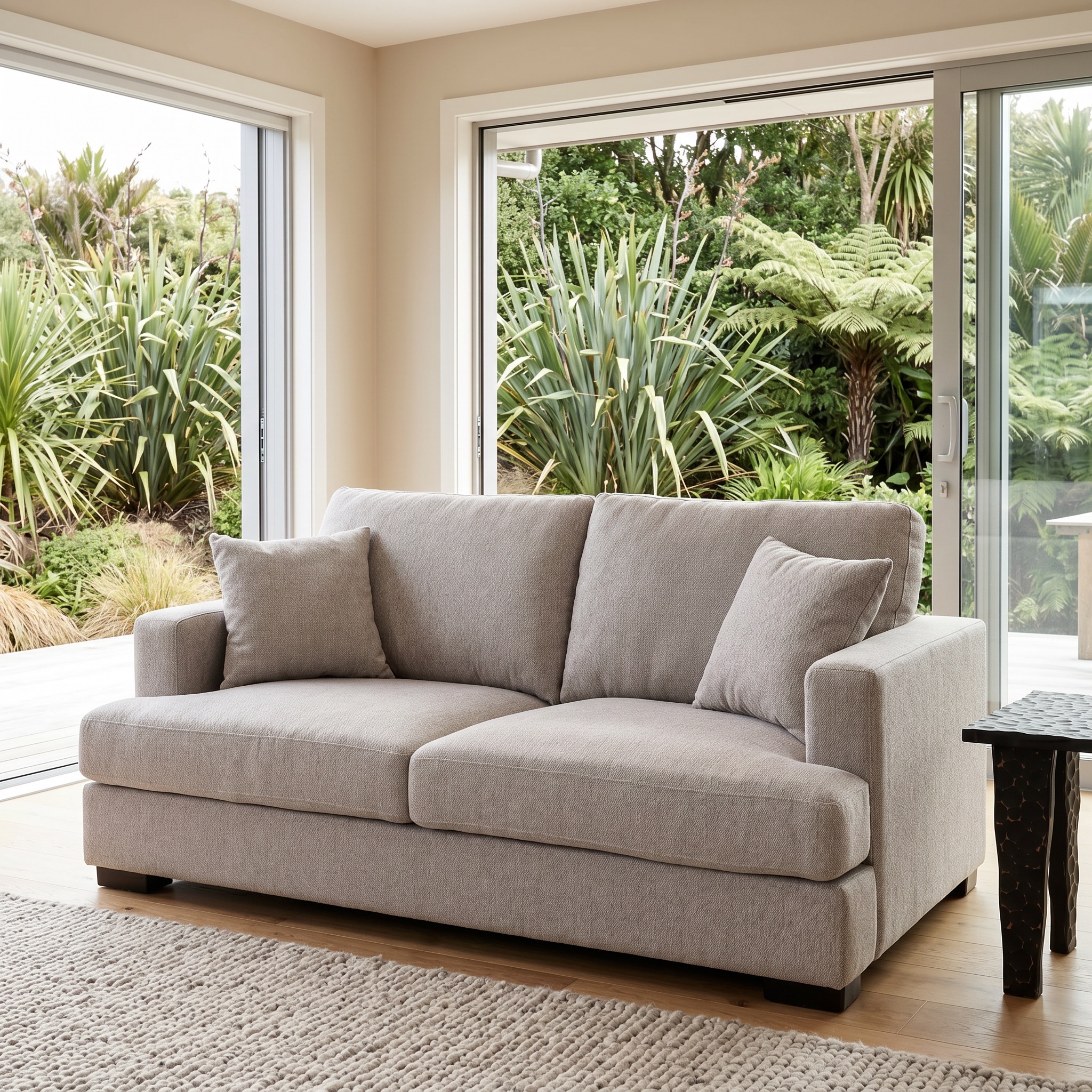 Milana 2 Seater Sofa, Light Grey