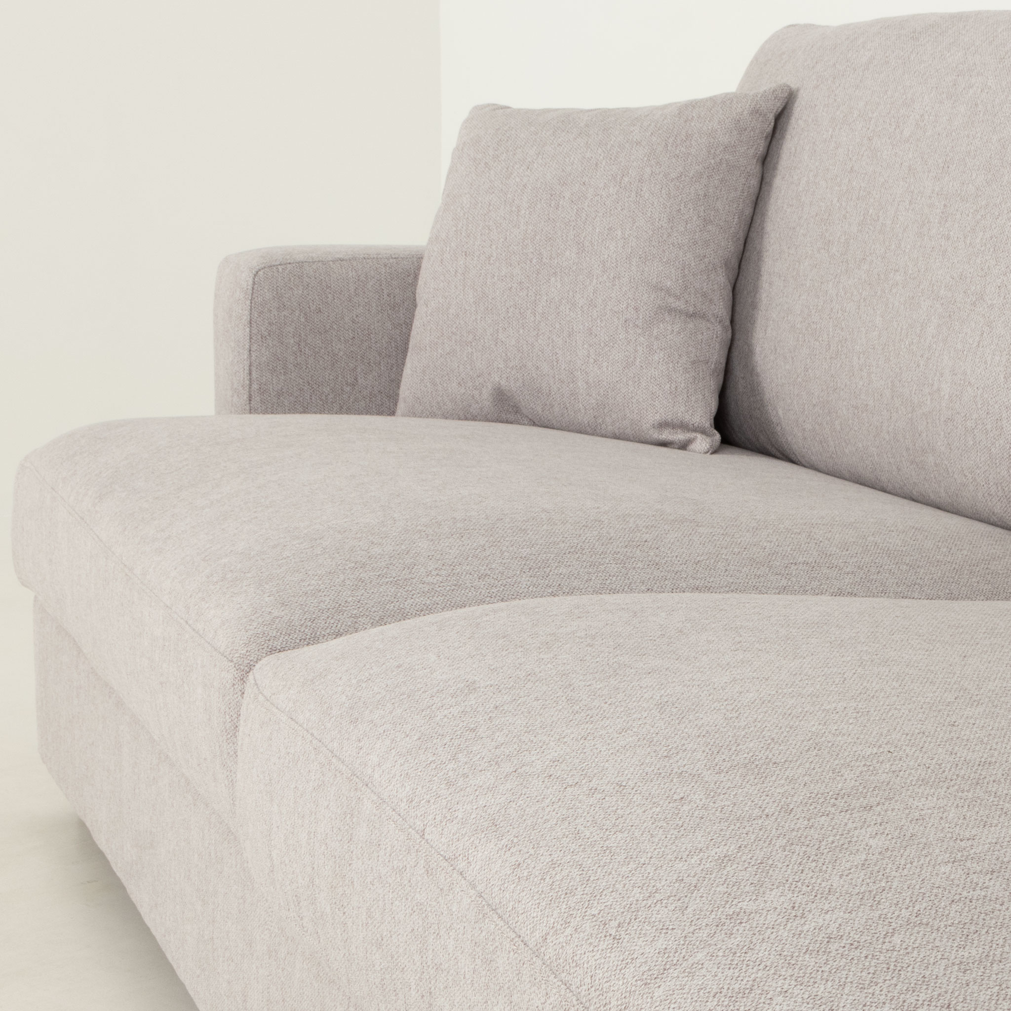 Milana 3 Seater Sofa, Light Grey