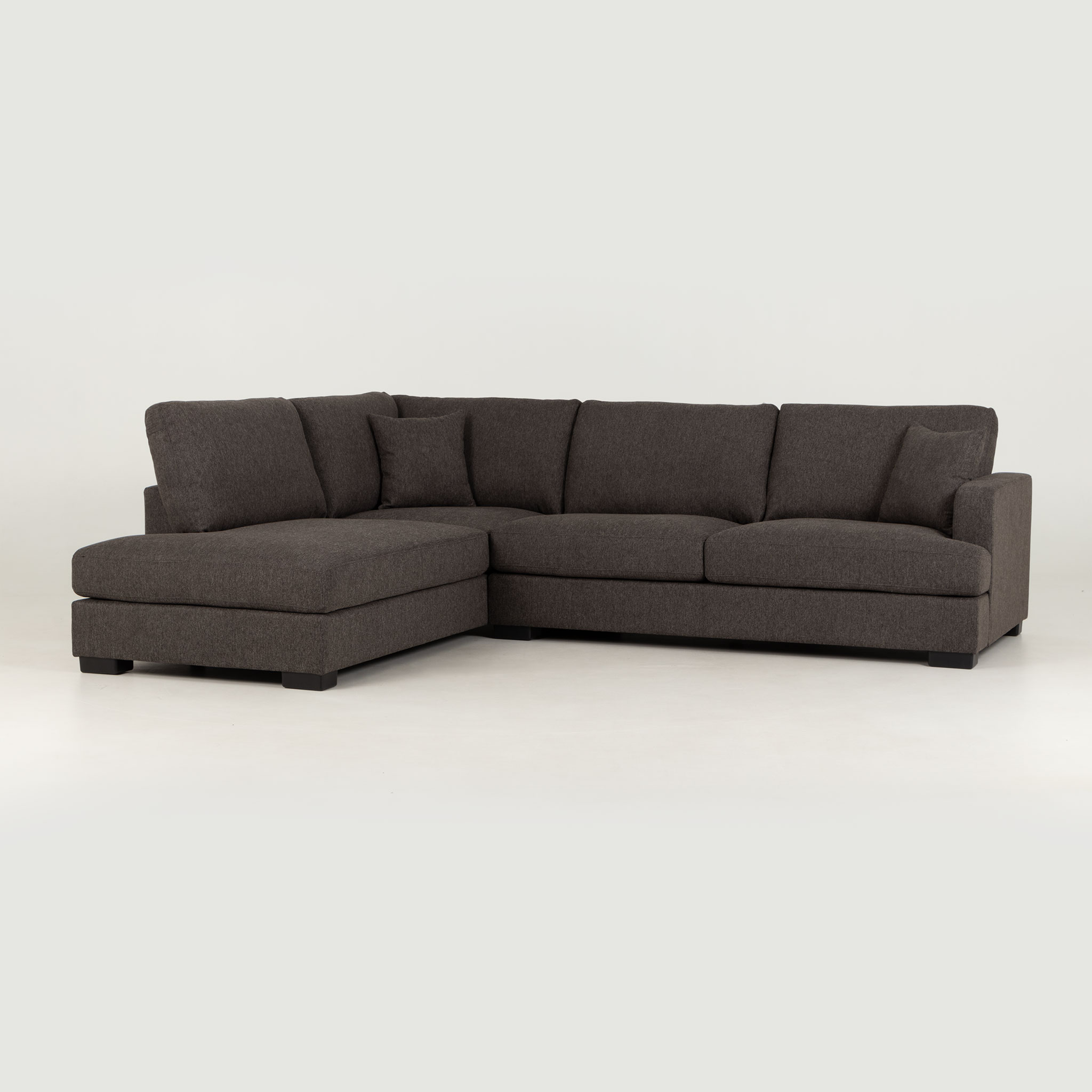 Milana 4 Seater Corner Chaise Left Hand Facing, Charcoal