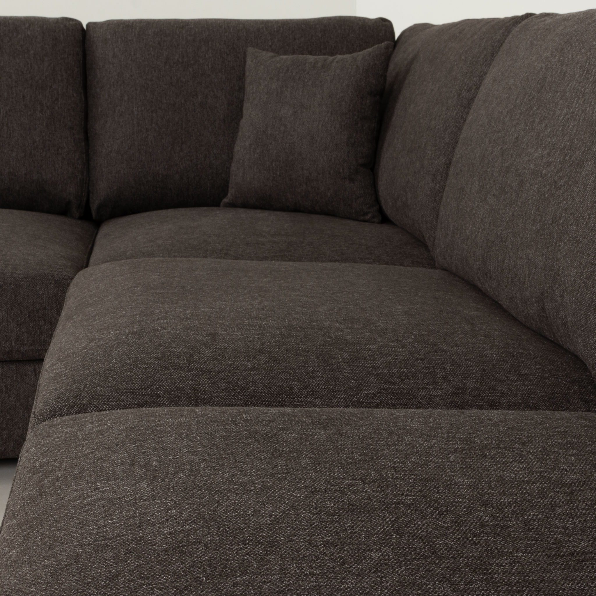 Milana 4 Seater Corner Chaise Left Hand Facing, Charcoal