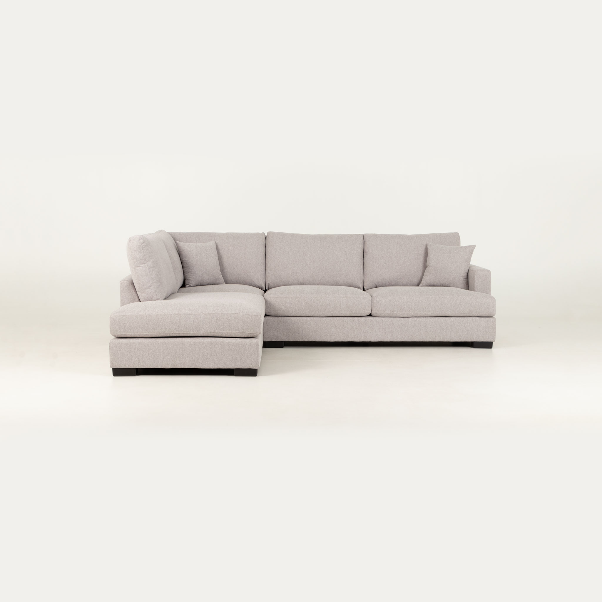 Milana 4 Seater Corner Chaise Left Hand Facing, Light Grey