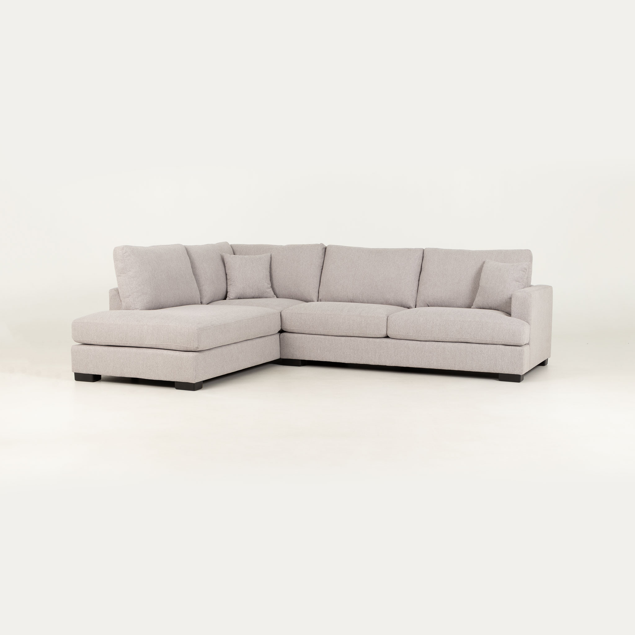 Milana 4 Seater Corner Chaise Left Hand Facing, Light Grey