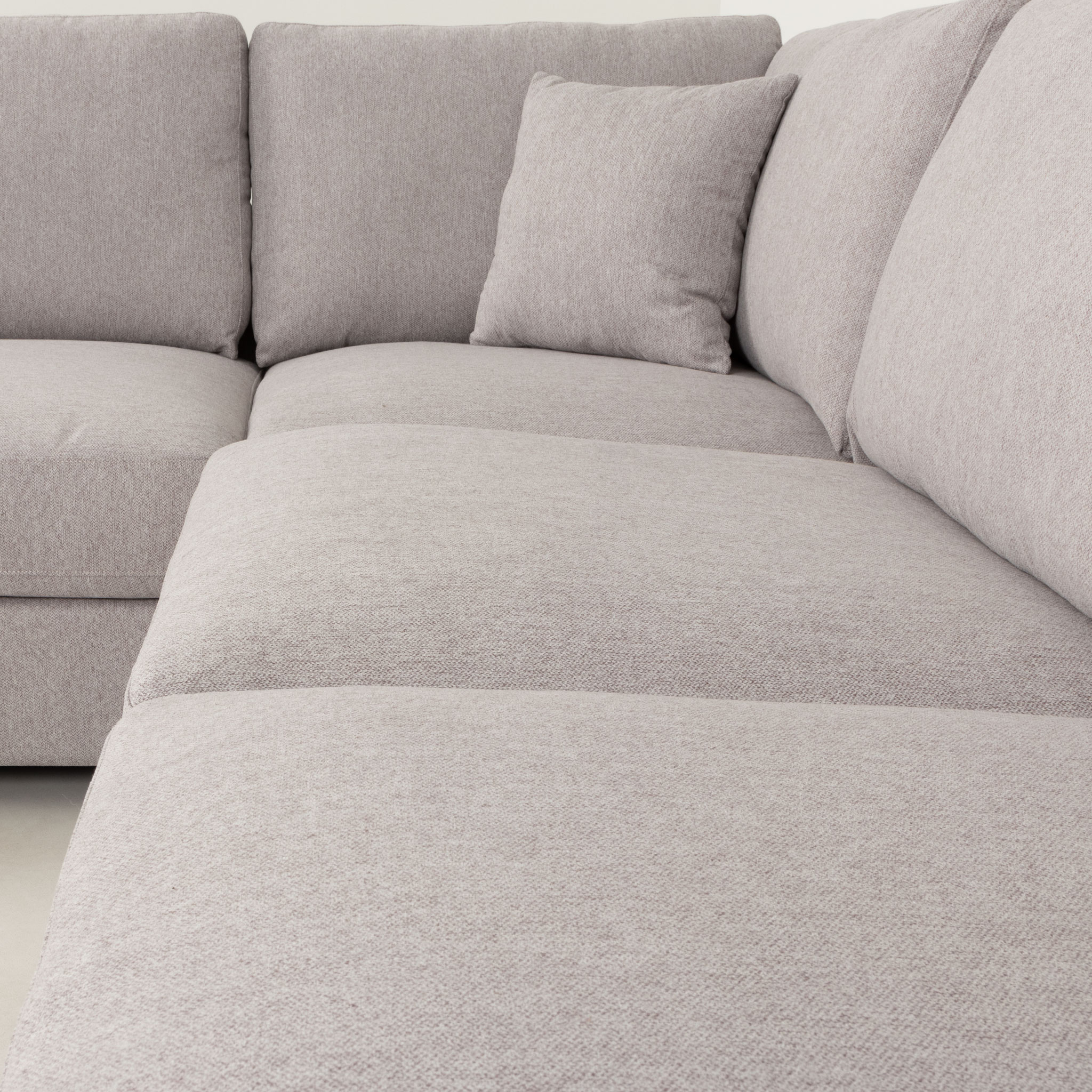 Milana 4 Seater Corner Chaise Left Hand Facing, Light Grey