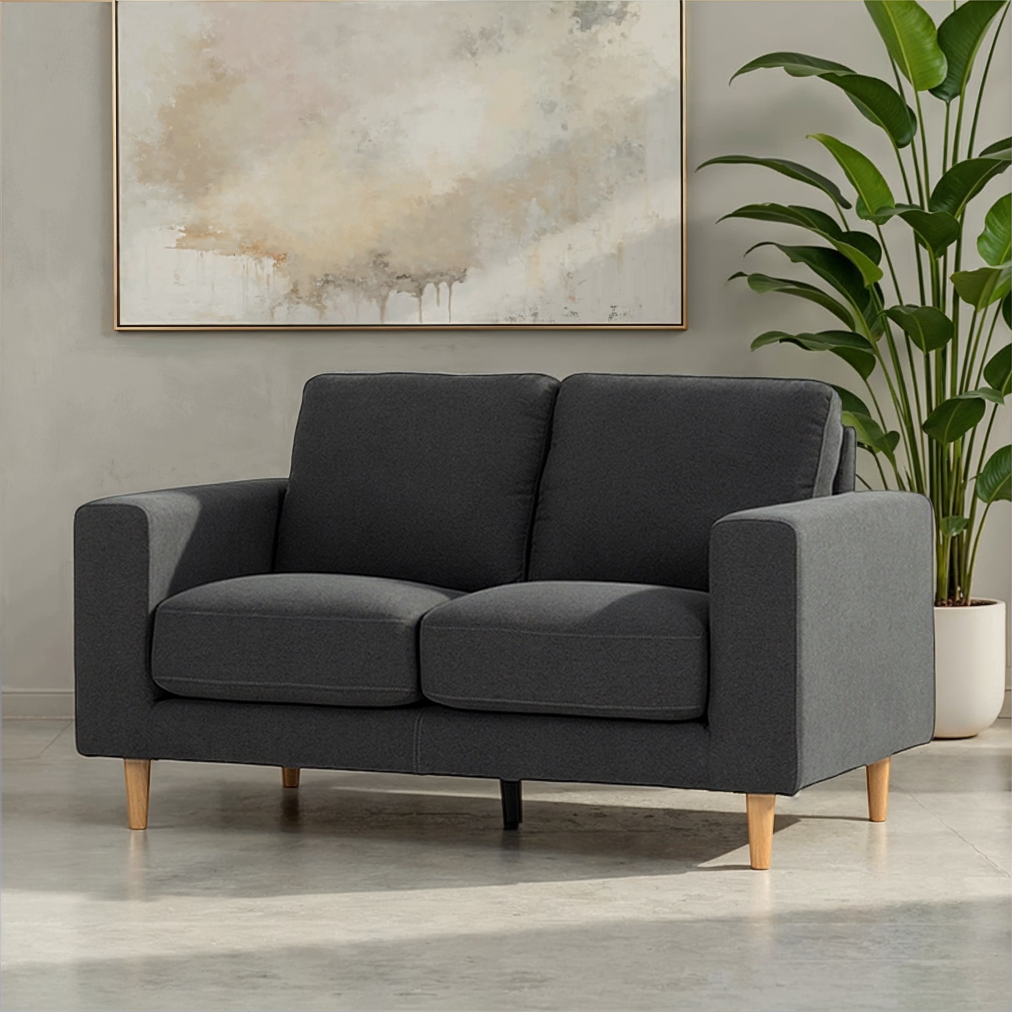Marley 2 Seater Sofa, Dark Grey