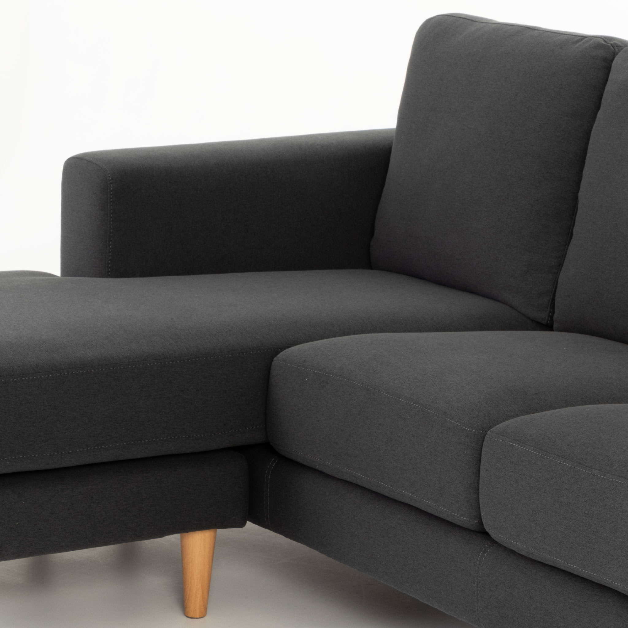 Marley Reversible Chaise Sofa, Dark Grey