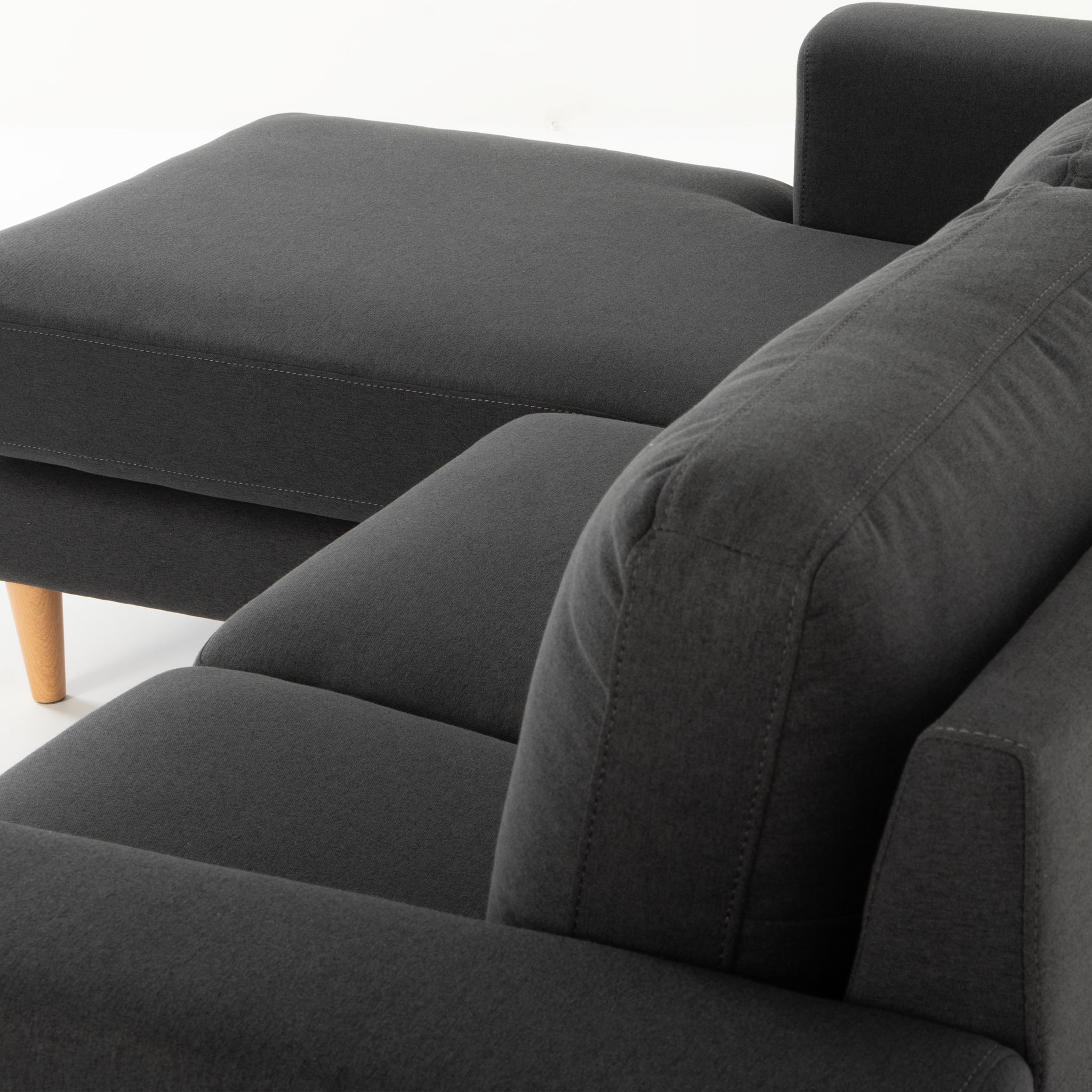 Marley Reversible Chaise Sofa, Dark Grey