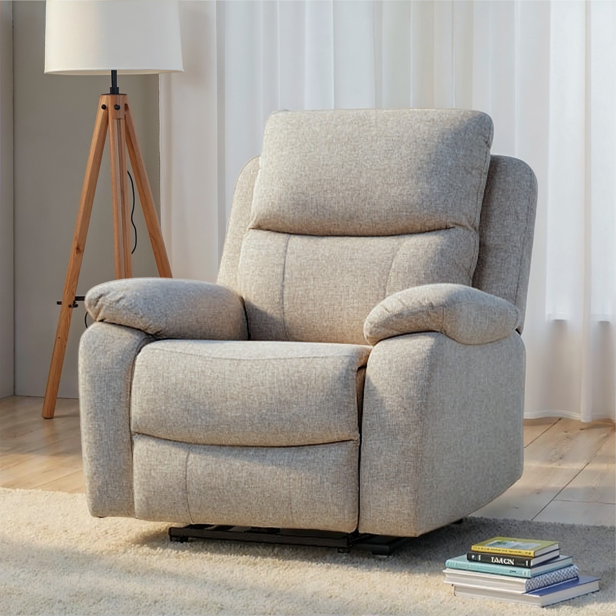Kyle Electric Recliner, Light Grey