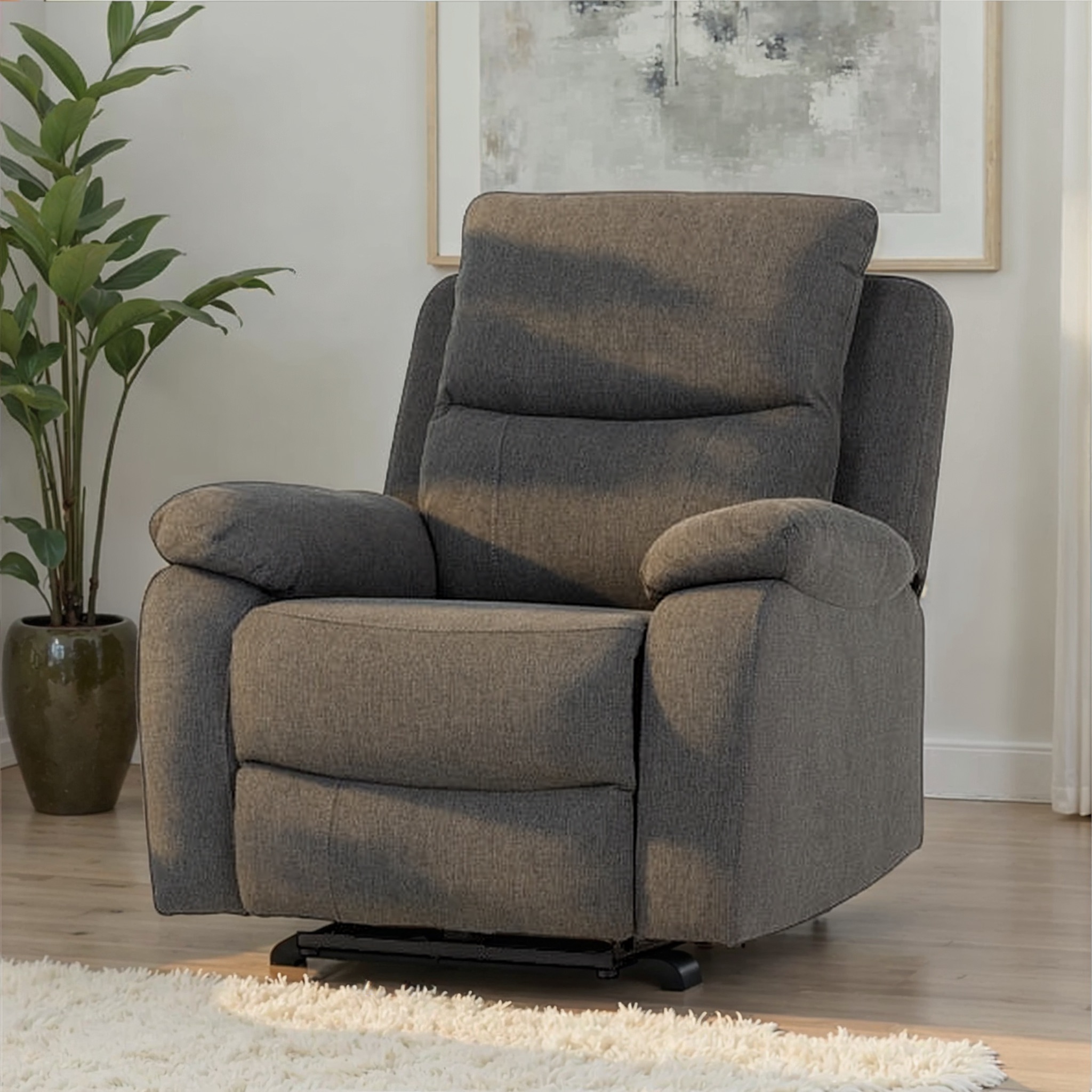 Kyle Electric Recliner, Charcoal