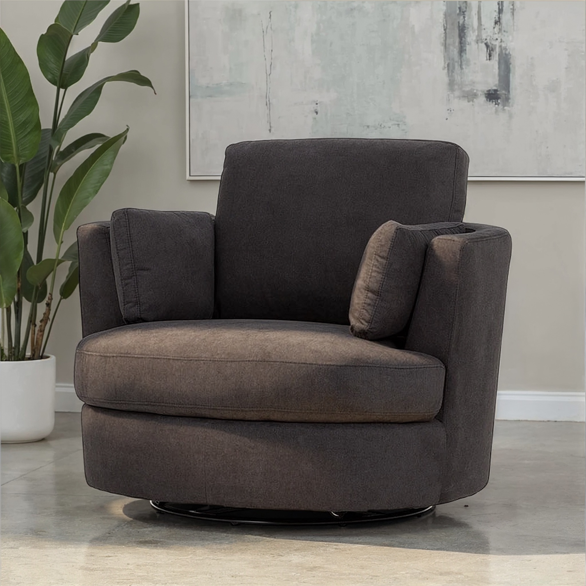 Macey Swivel Chair, Midnight