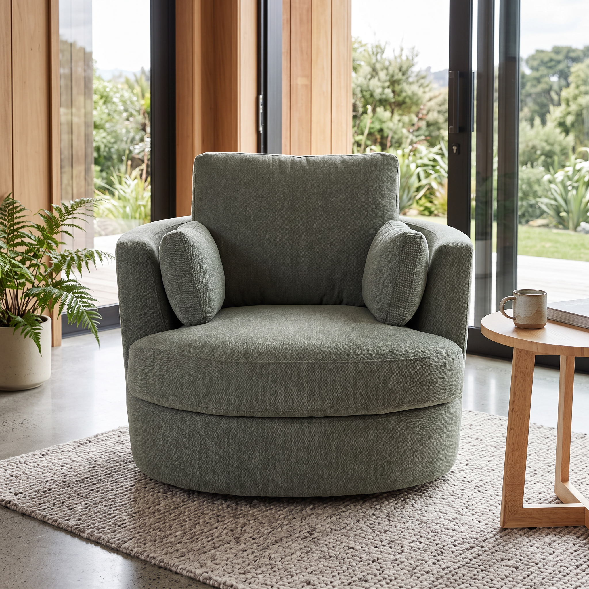 Grayson Swivel Chair, Green