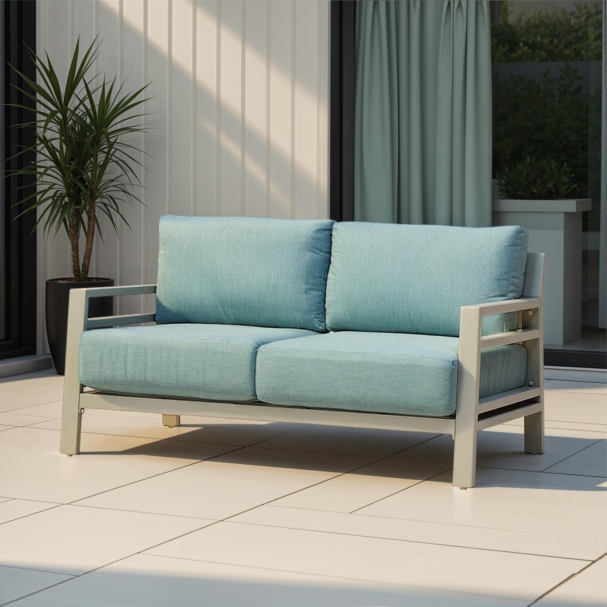 Mykonos Outdoor 2 Seater, Light Grey