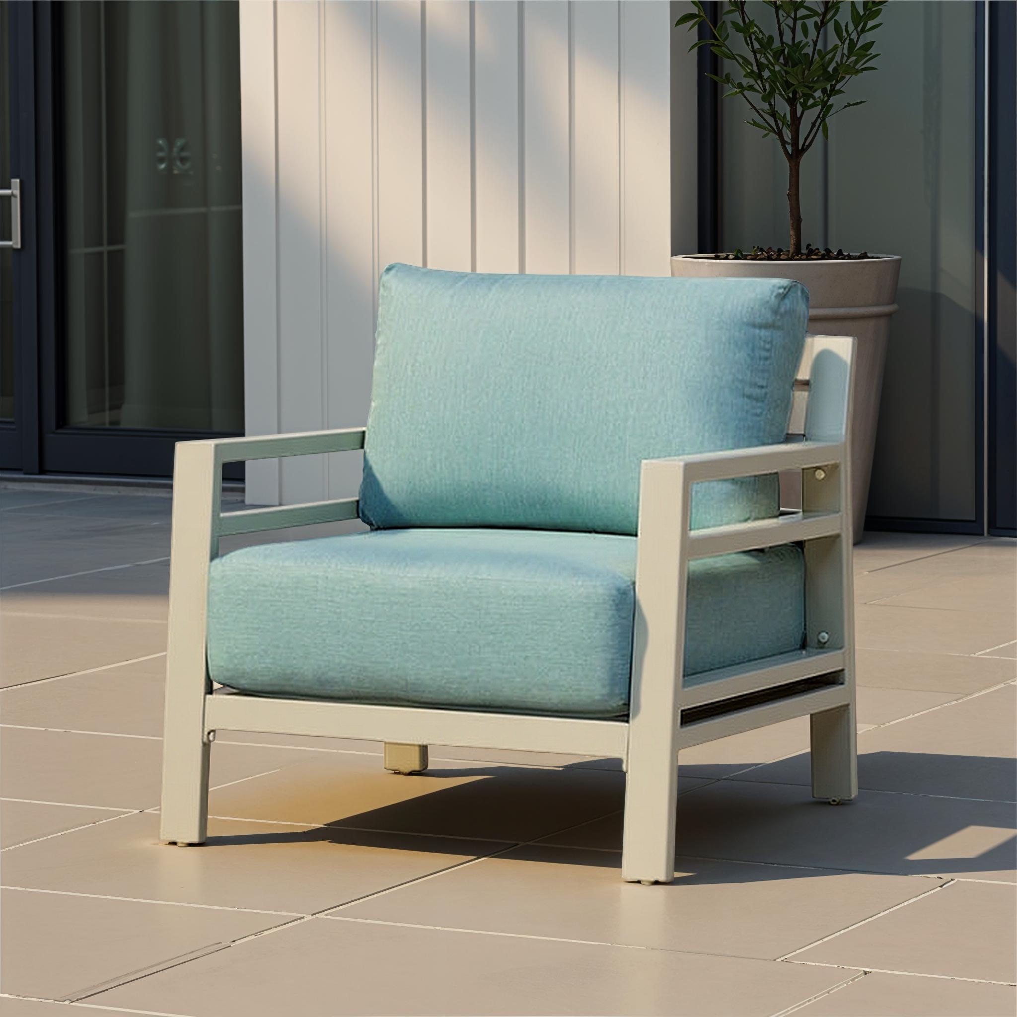 Mykonos Outdoor One Seater, Light Grey