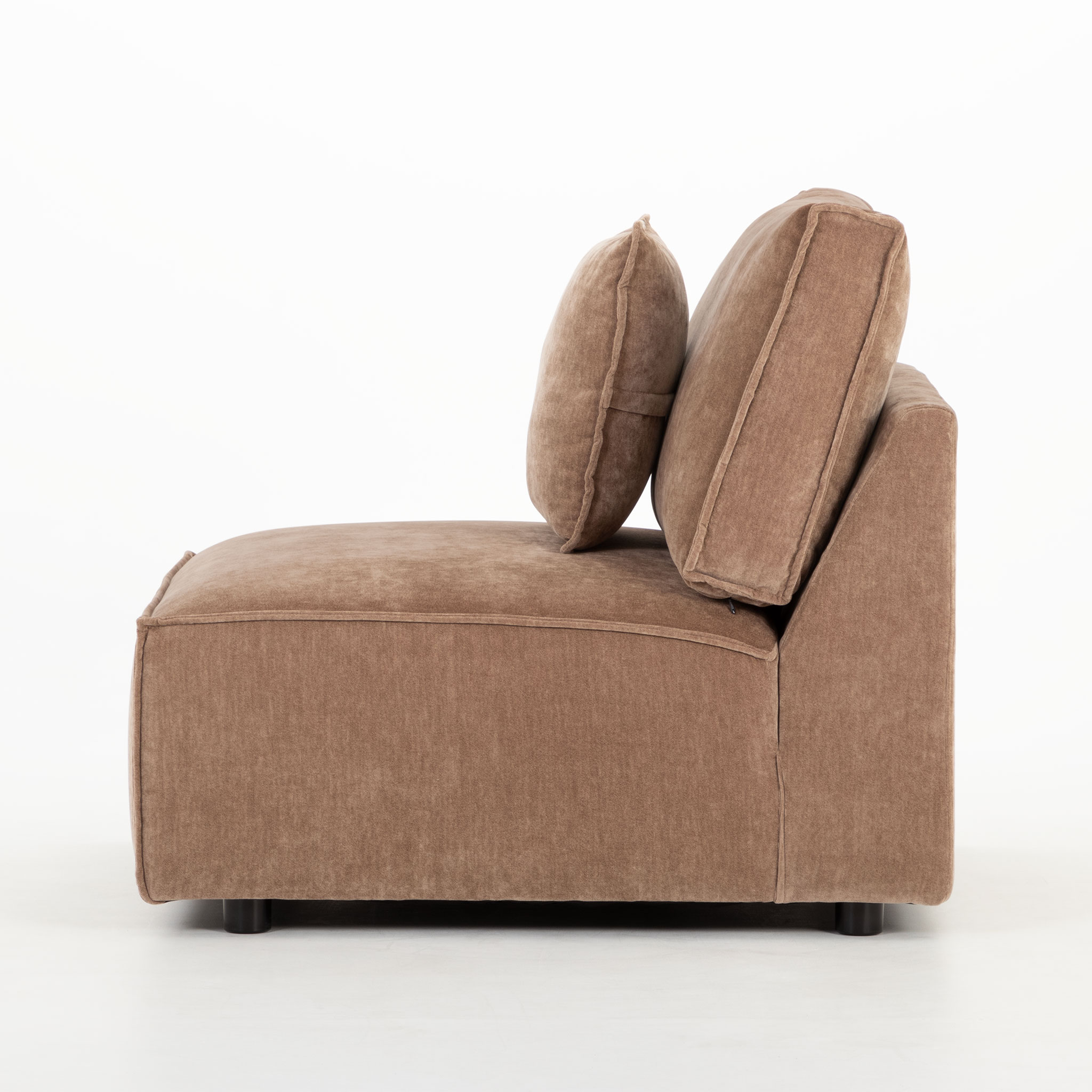 Kinsley Modular 1.5 Armless Seater Sofa, Brown