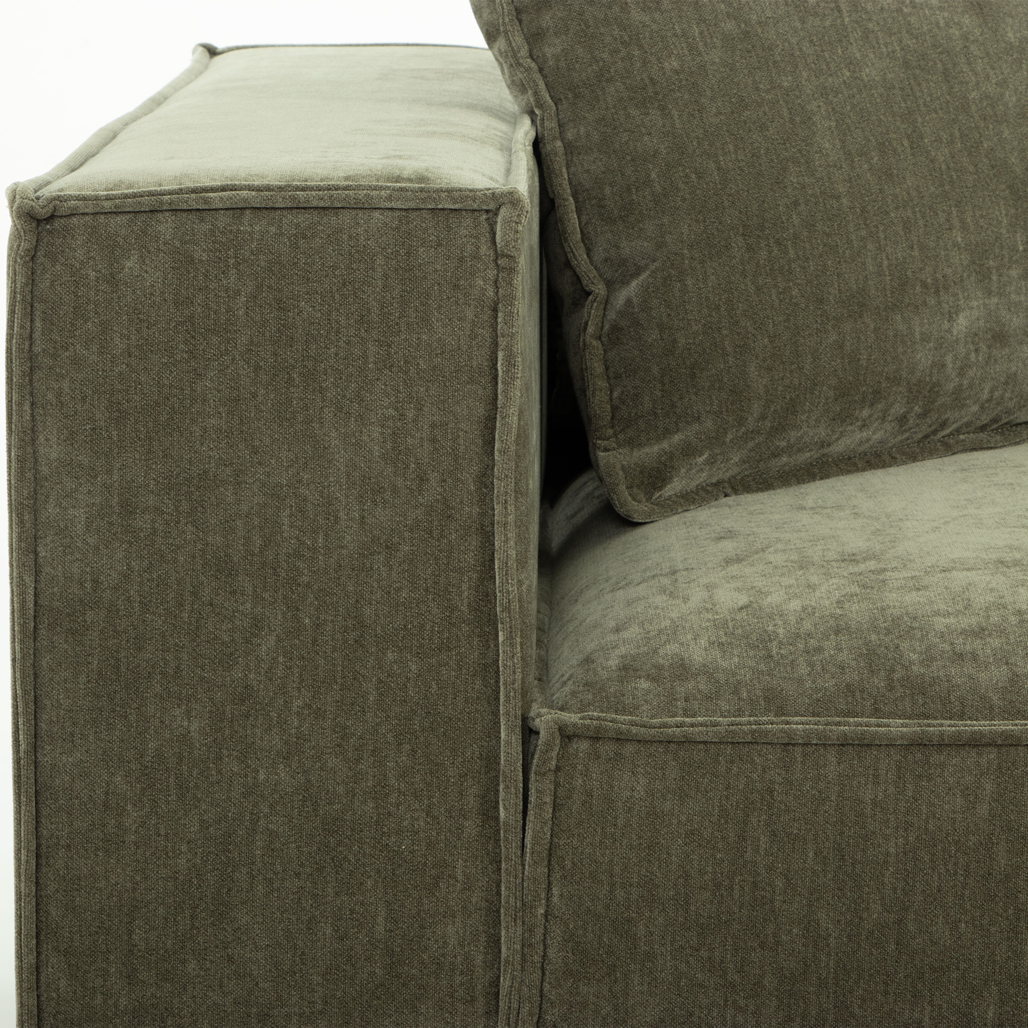 Kinsley Modular 1.5 Seater Left Hand Facing Sofa, Green