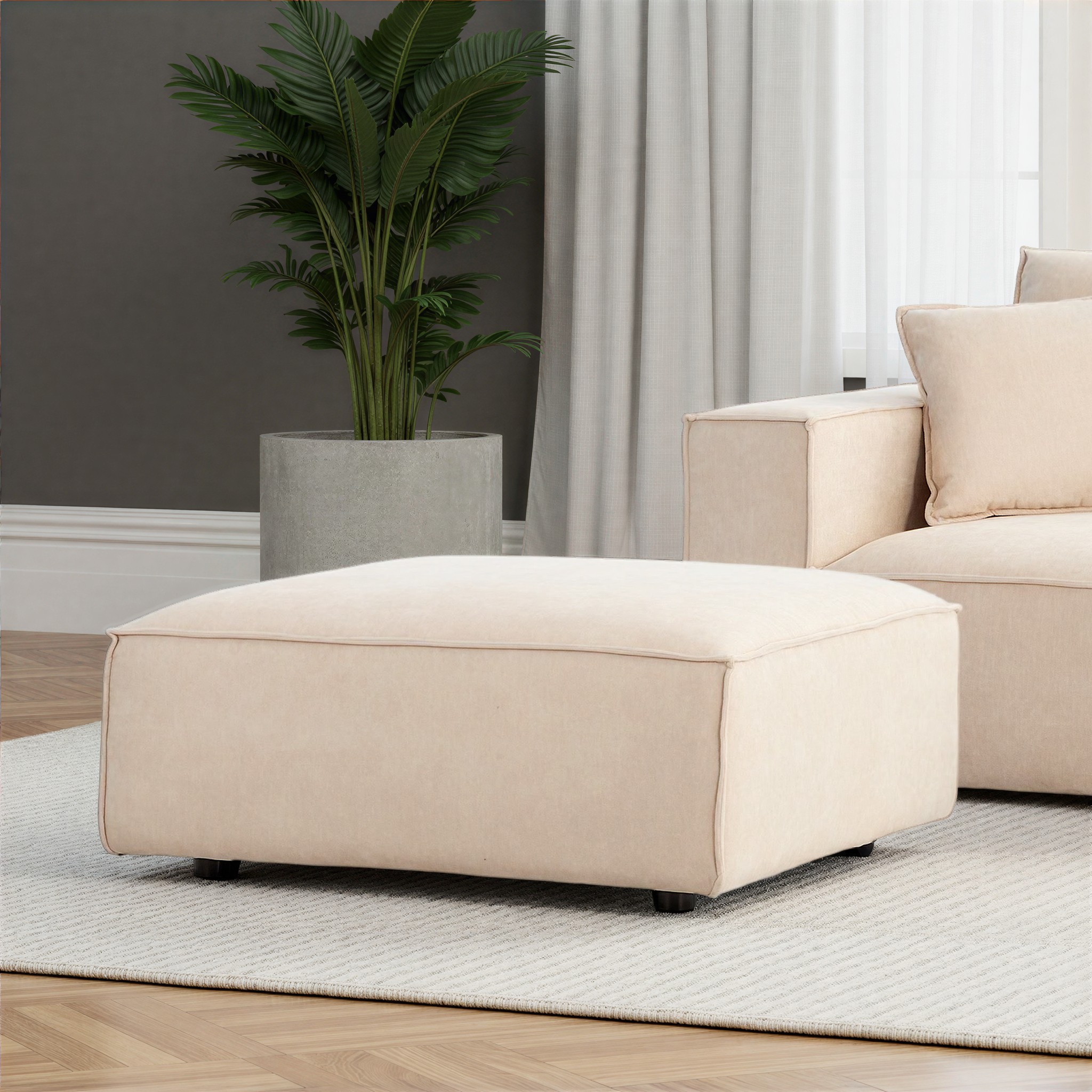 Kinsley Modular Ottoman, Natural