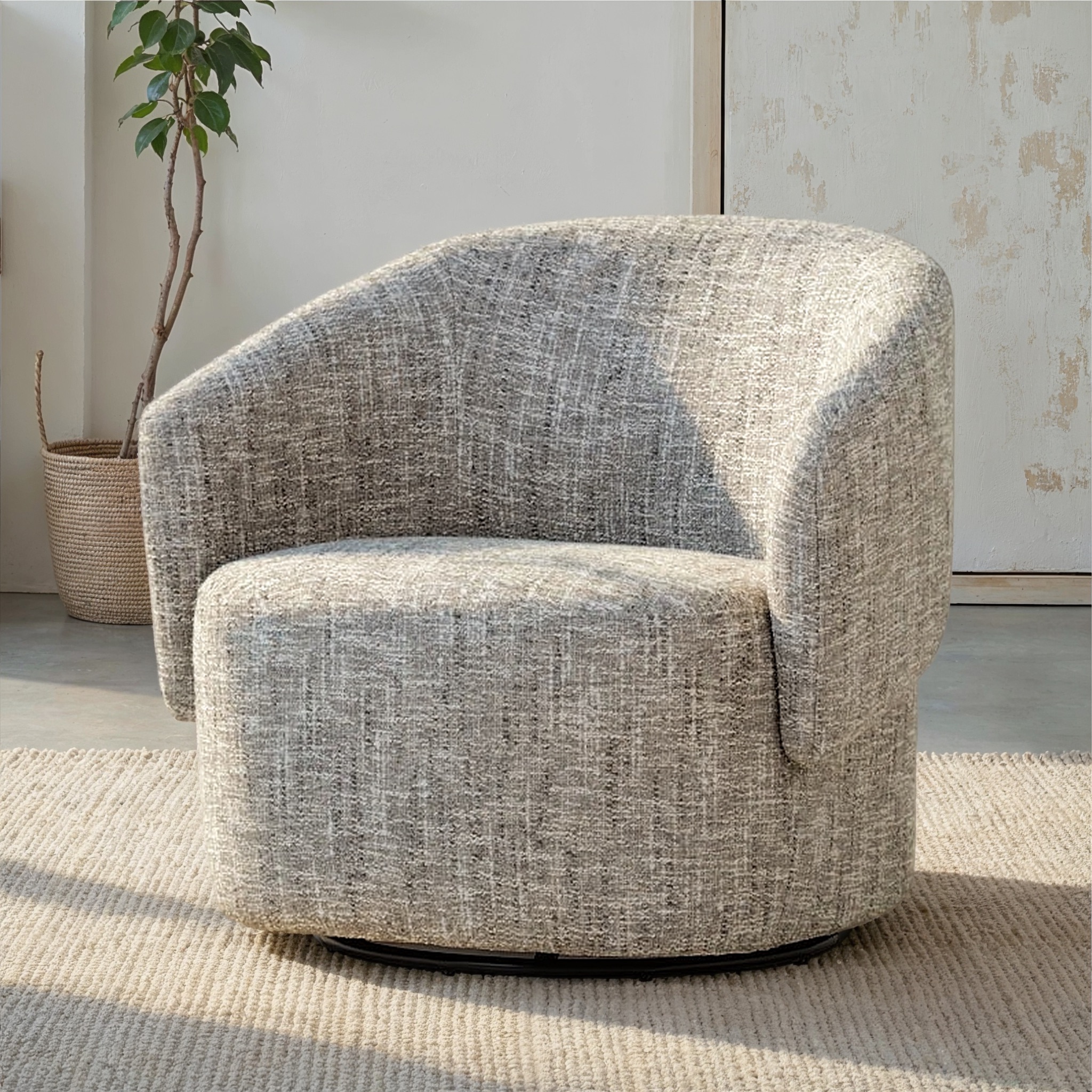 Helena Swivel Chair, Grey