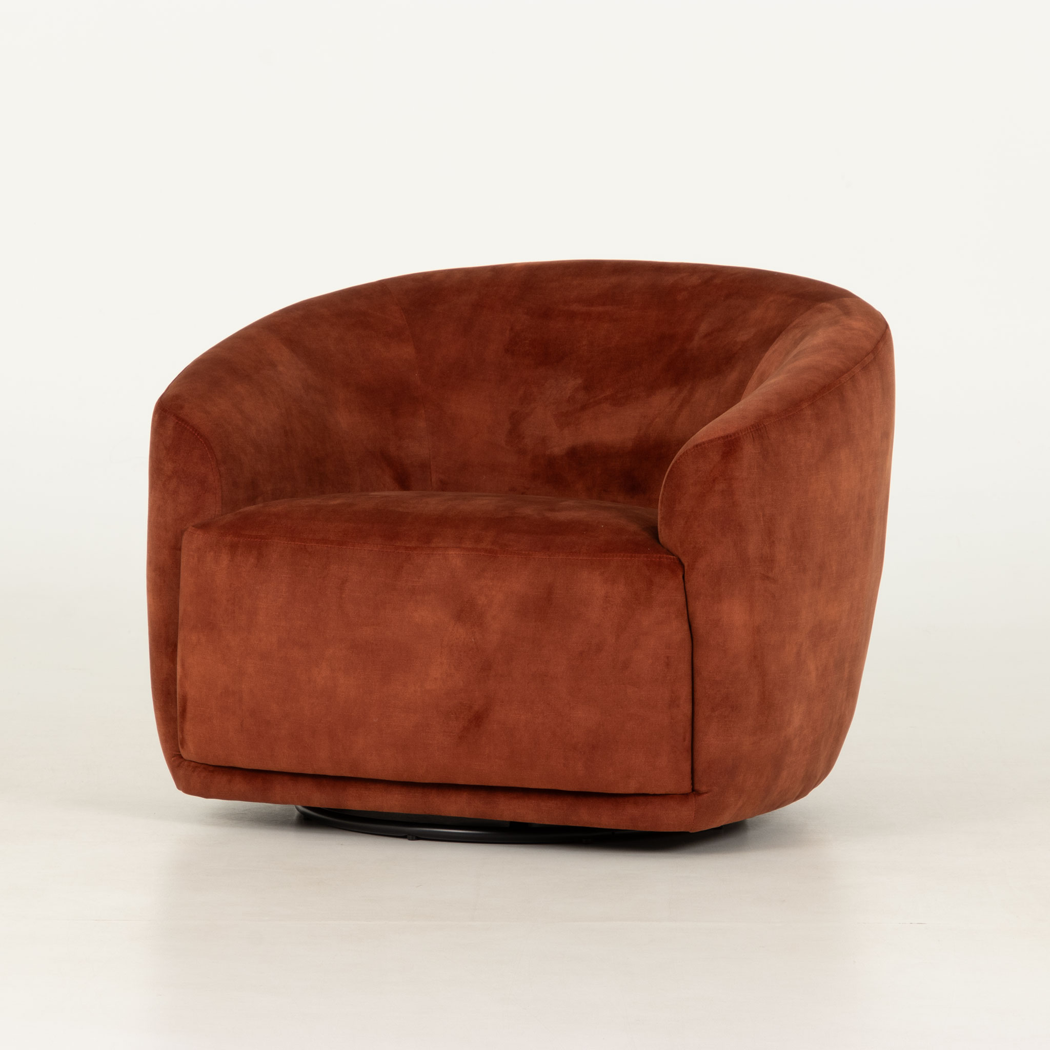 Janey Swivel Chair, Rust