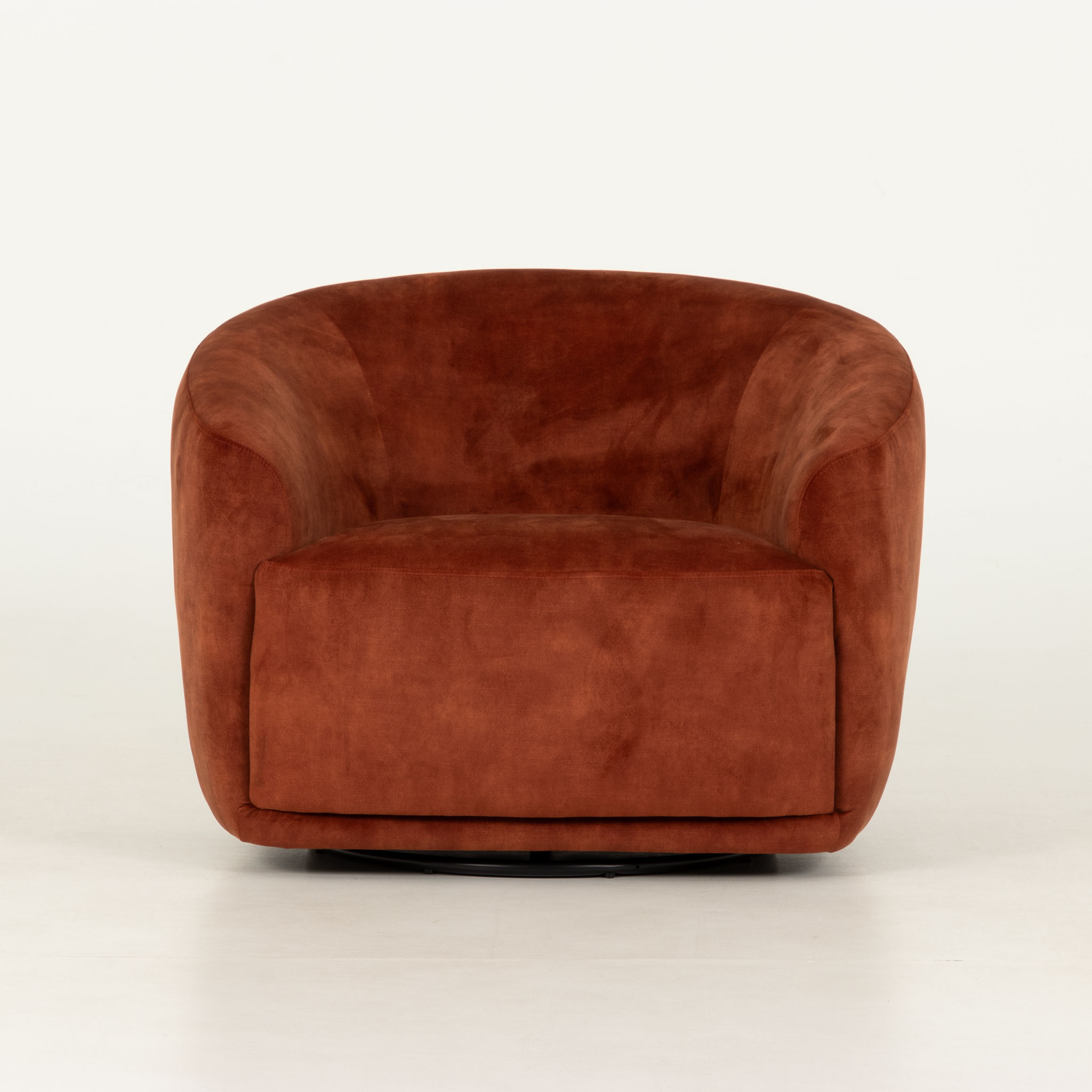 Janey Swivel Chair, Rust