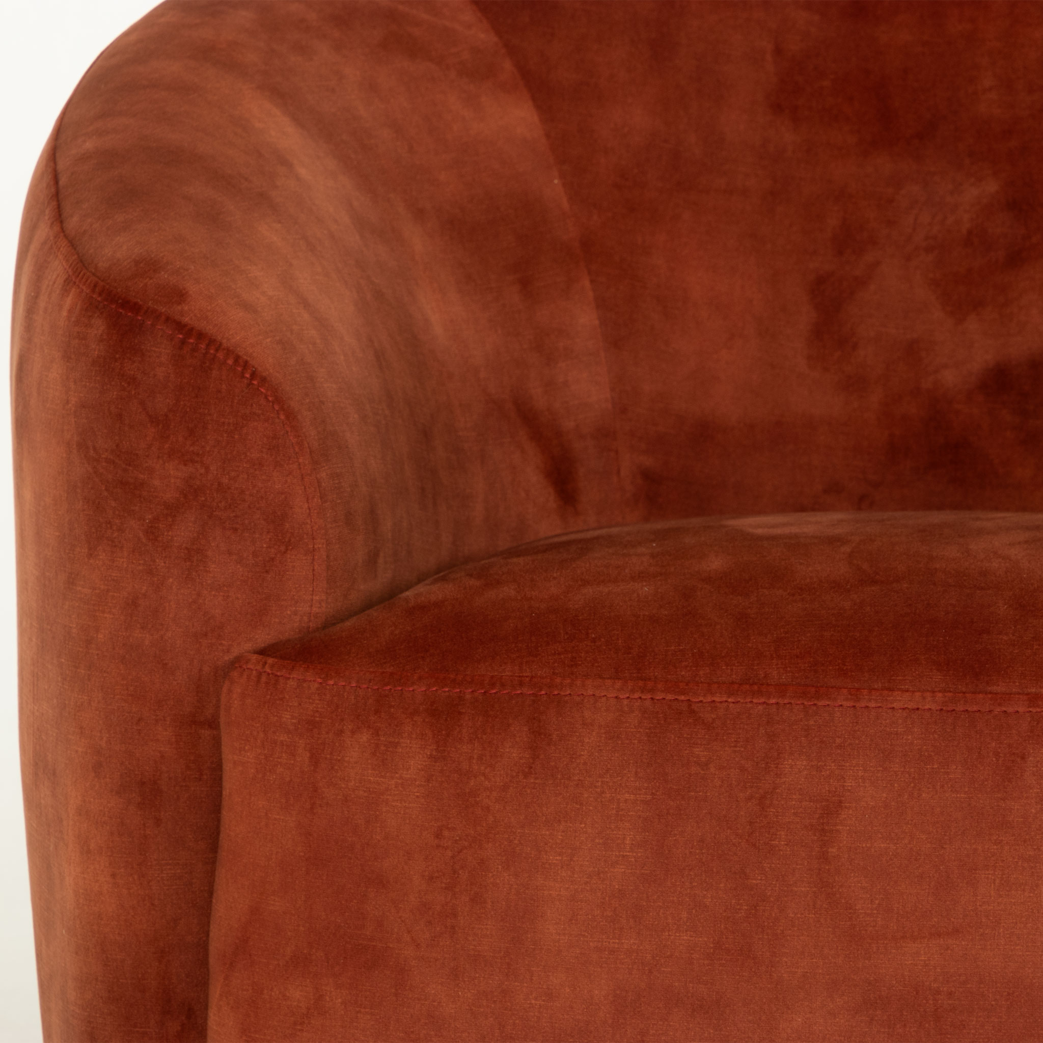 Janey Swivel Chair, Rust