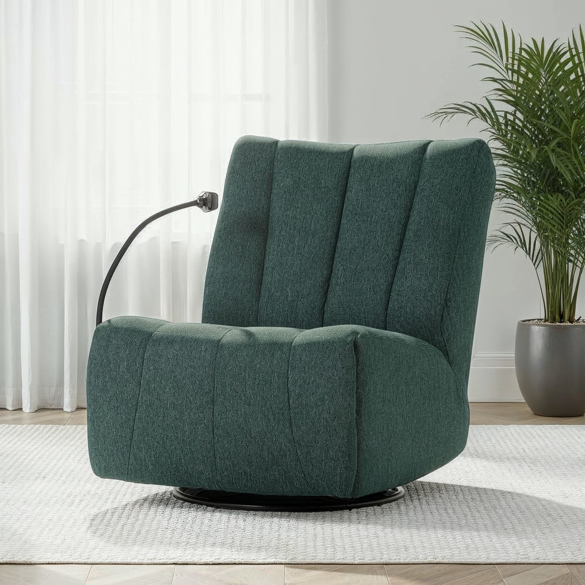 Hannah Swivel Recliner, Green