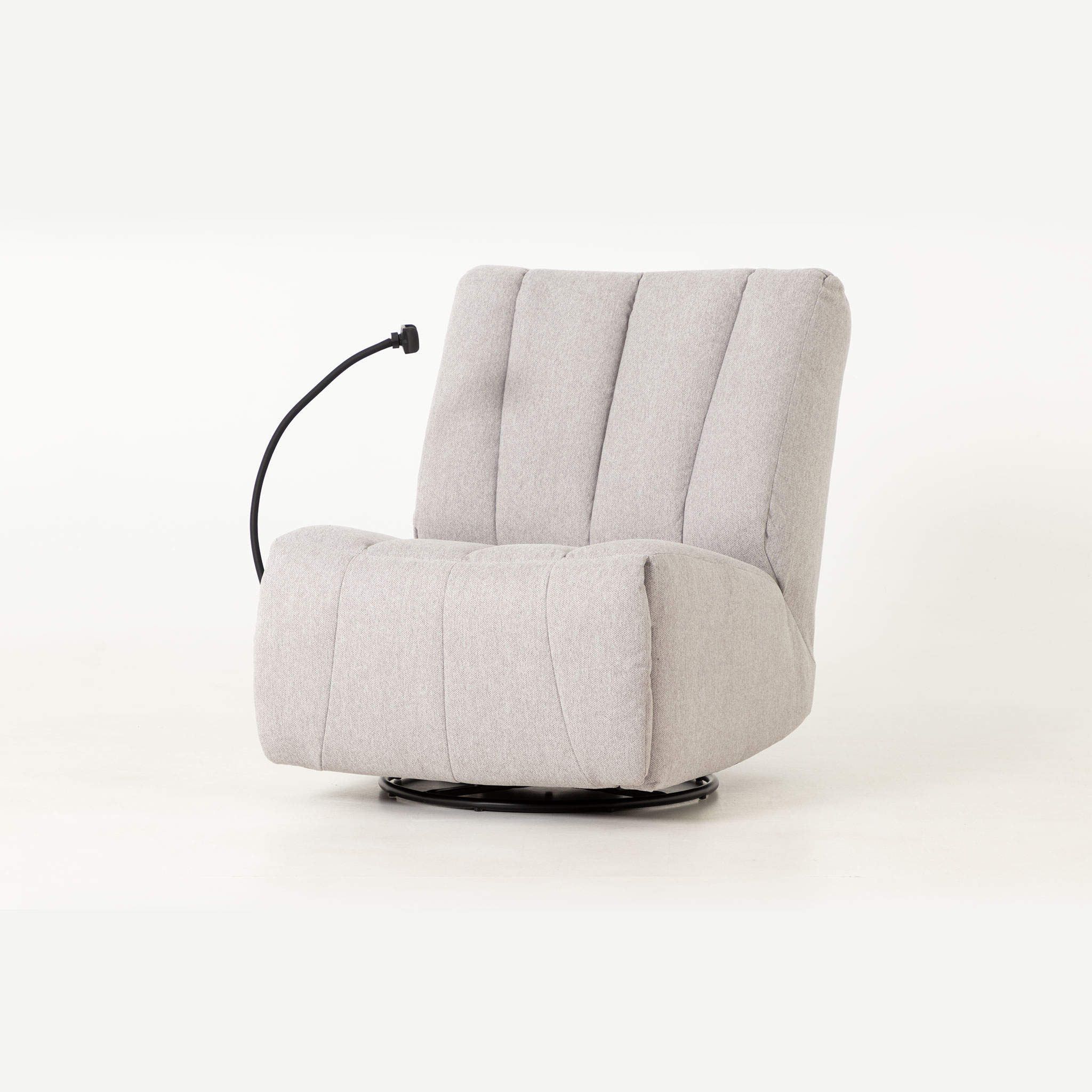 Hannah Swivel Recliner, Light Grey