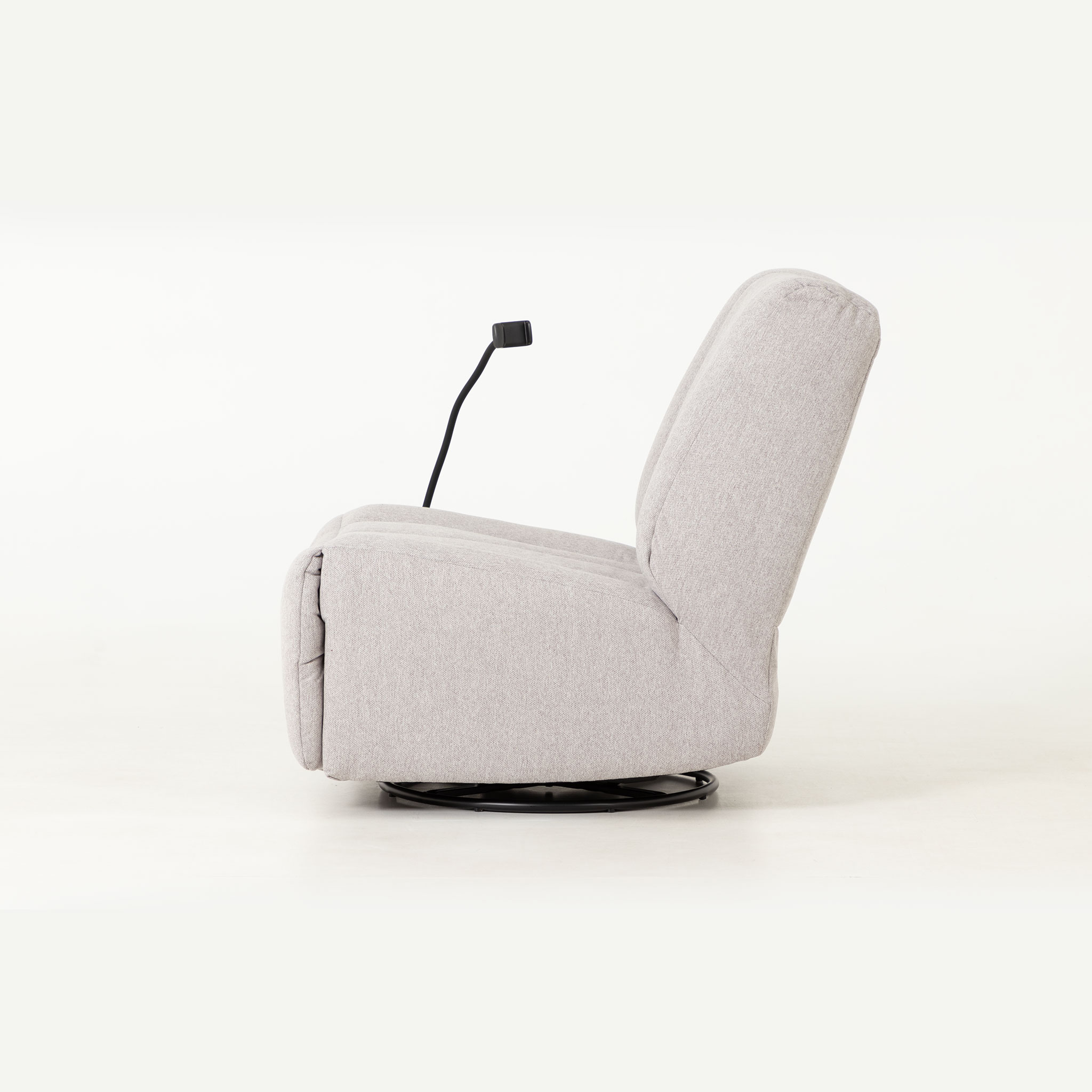 Hannah Swivel Recliner, Light Grey