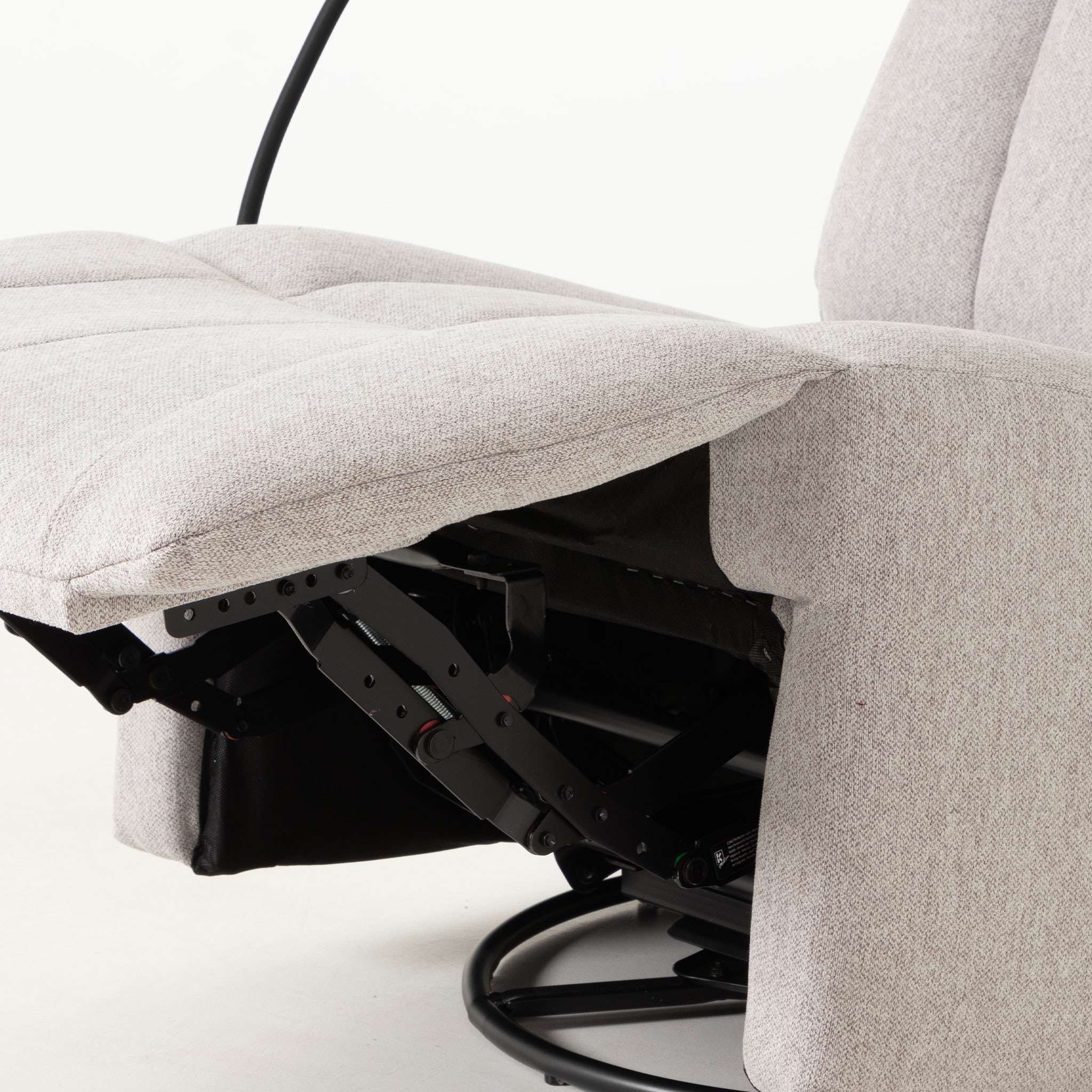 Hannah Swivel Recliner, Light Grey