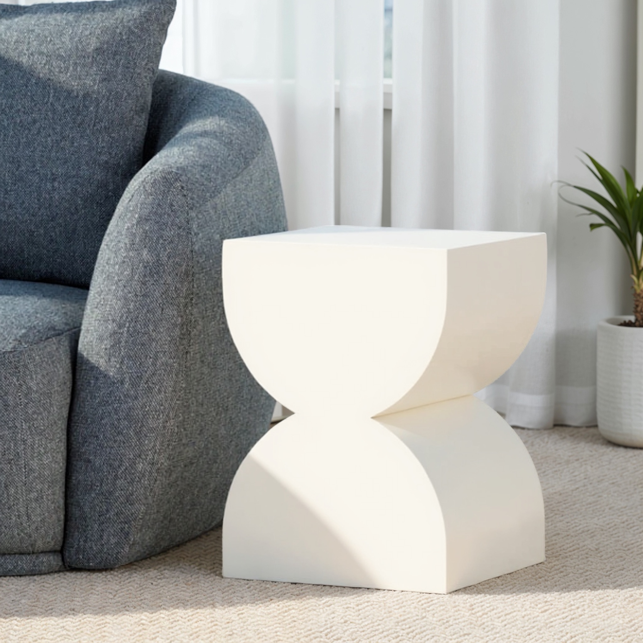 Adele Side Table, White
